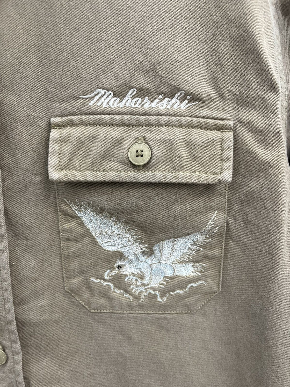 Maharishi Maharishi Eagle Embroidered Heavy Cotton Overshirt Jacket Size US L / EU 52-54 / 3 - 4 Thumbnail