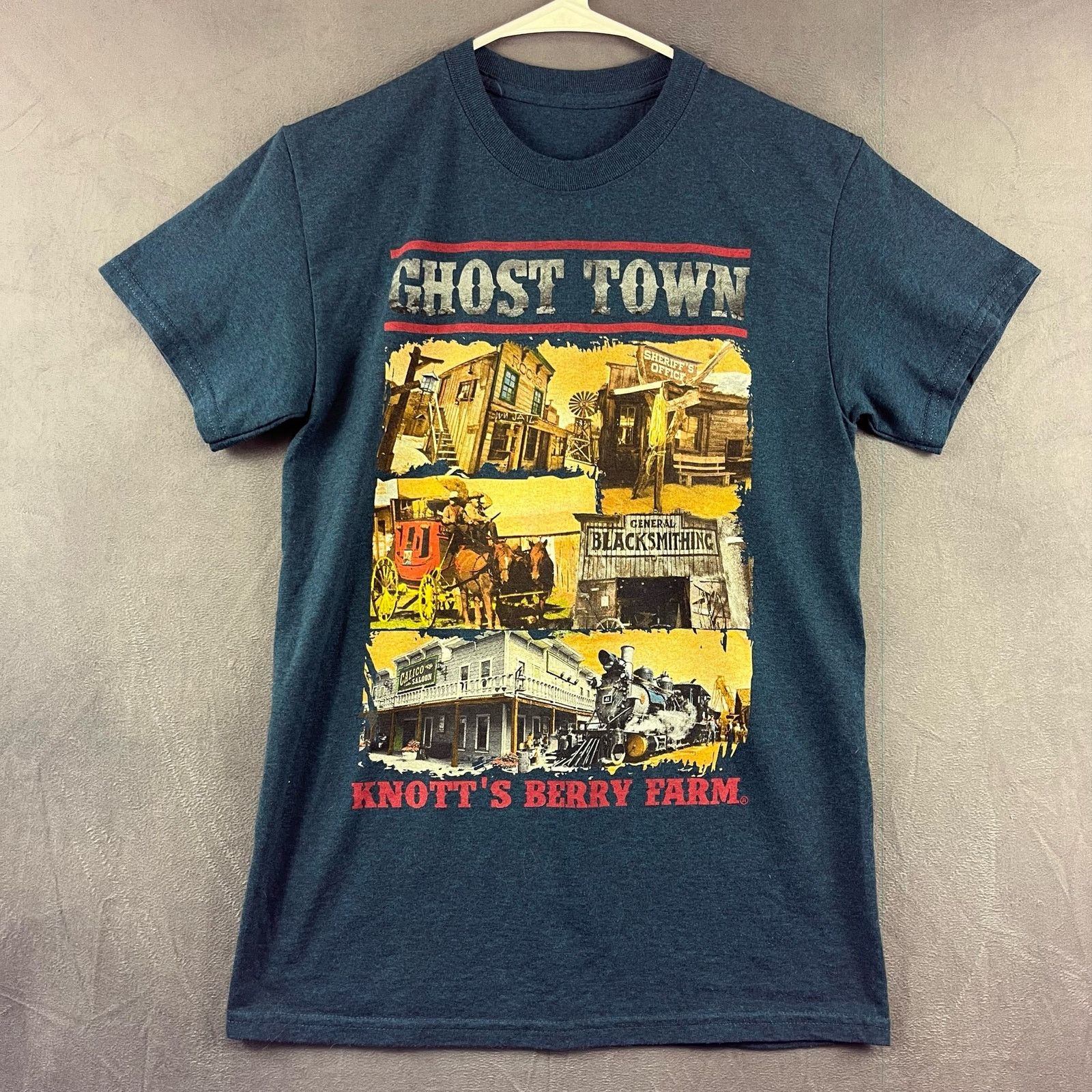 Other Knotts Berry Farm Shirt Adult X Small Blue Ghost Town Size US XS / EU 42 / 0 - 1 Thumbnail