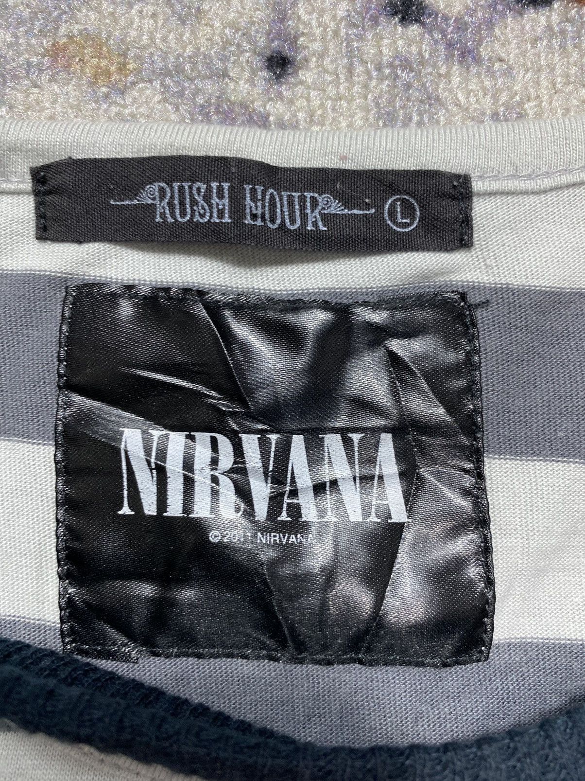 Band Tees × Japanese Brand × Nirvana NIRVANA SMILEY FACE DOUBLE LAYER GRUNGE STYLE Size US L / EU 52-54 / 3 - 3 Thumbnail