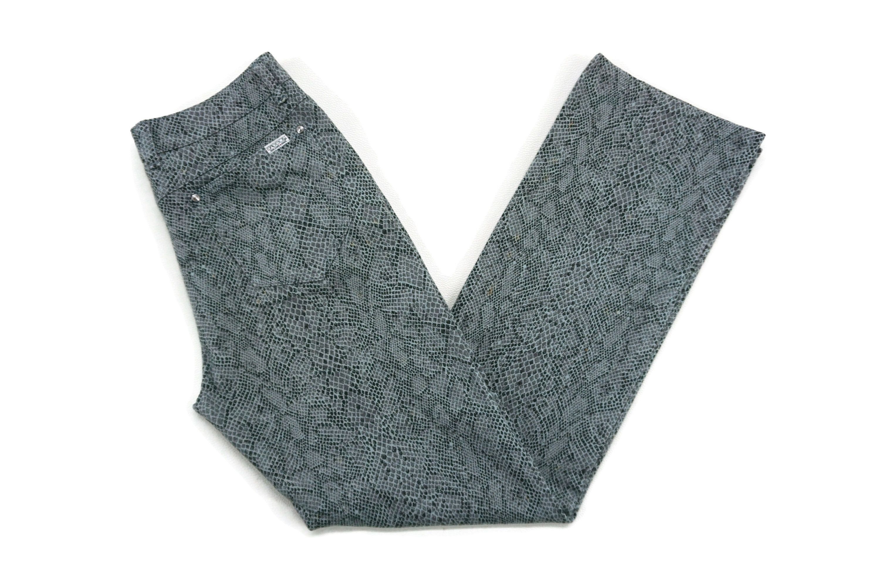 Japanese Brand Sasson Pants fit W29xL30.5 Snake Print Straight-Leg Size 29" - 4 Thumbnail