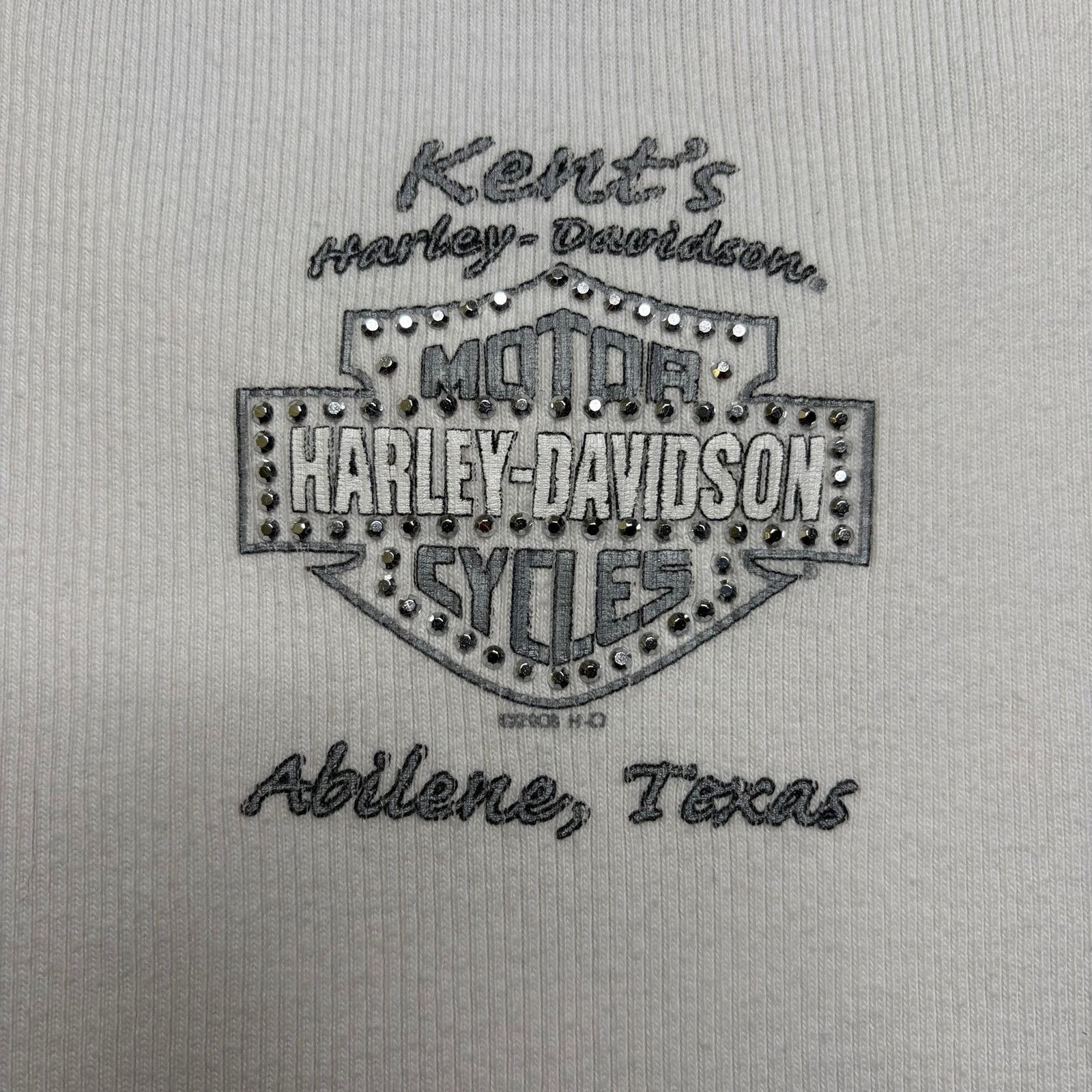 Harley Davidson Harley Davidson Women XL White Ribbed Tank Top Abilene Texas Size XL / US 12-14 / IT 48-50 - 7 Thumbnail