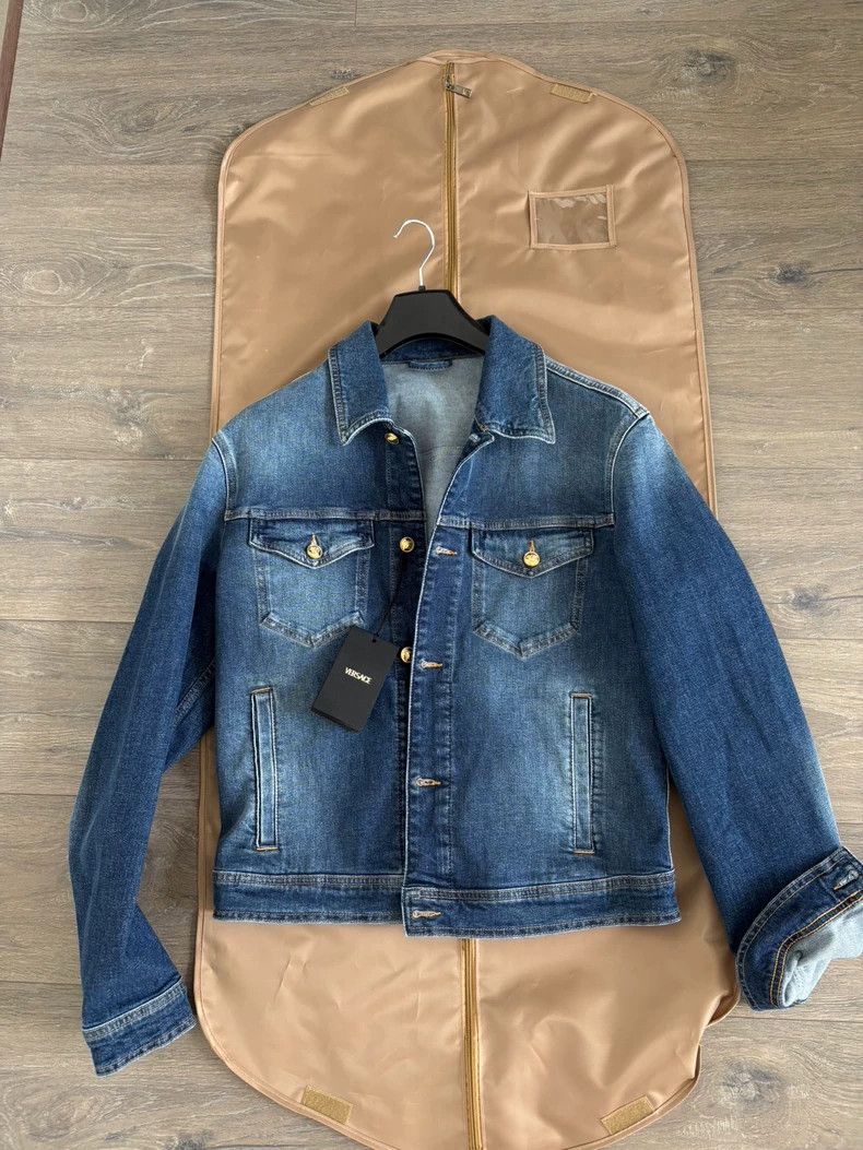 Versace VERSACE Denim Jacket with Single Breasted Buttons - dmc Size US XL / EU 56 / 4 - 1 Thumbnail