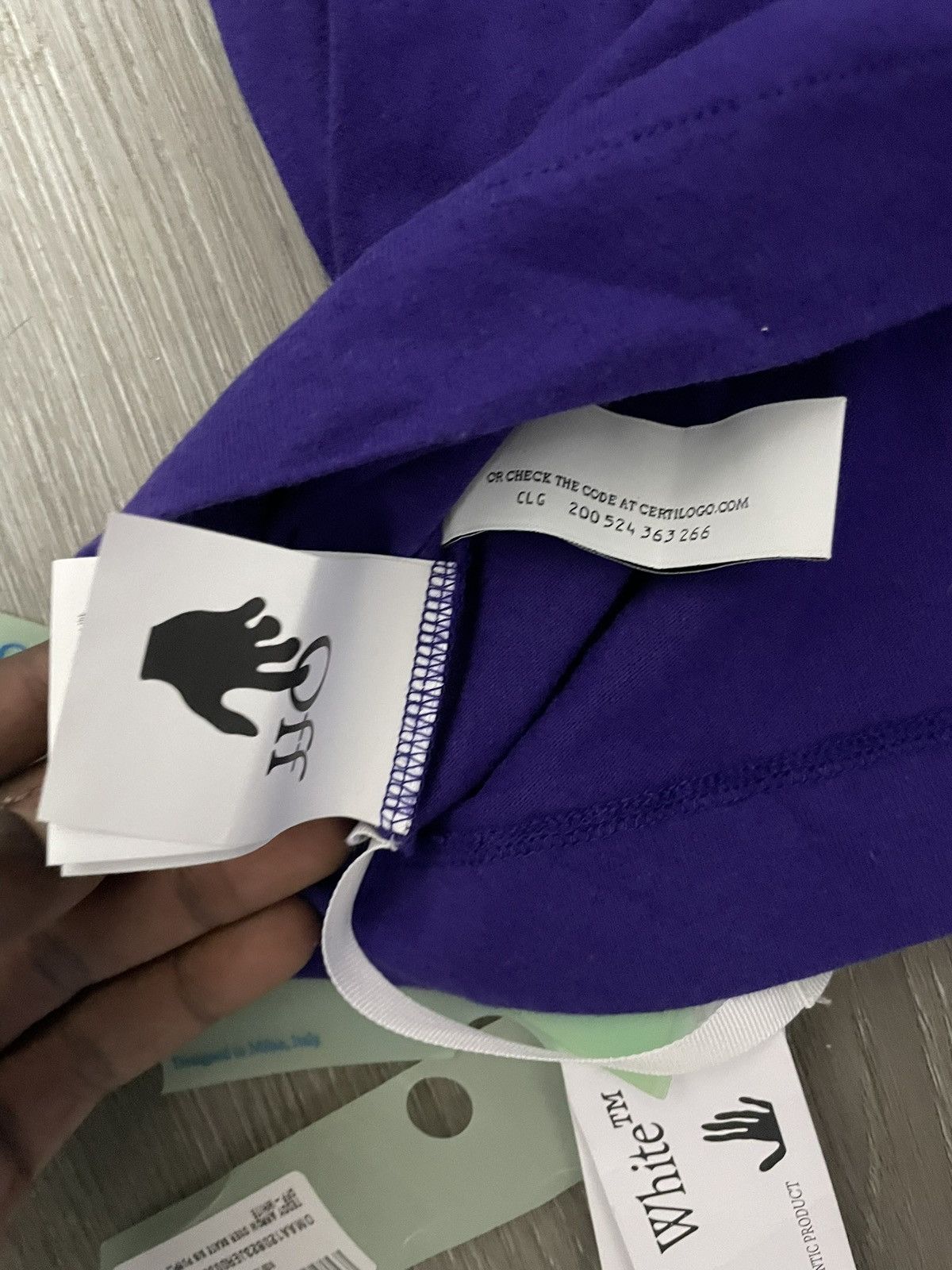 Off-White Purple off-white over-sized t-shirt Size US M / EU 48-50 / 2 - 2 Thumbnail