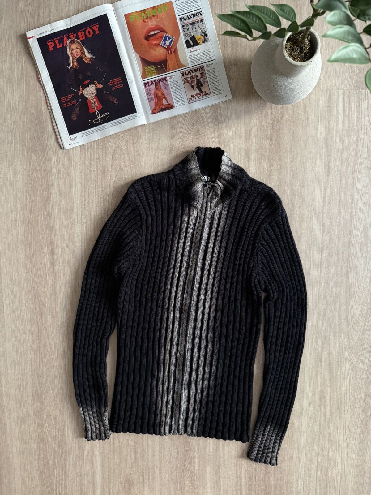Zara Vintage Zara Man Berlin Edition Zip Sweater Diesel Style Size US M / EU 48-50 / 2 - 2 Thumbnail