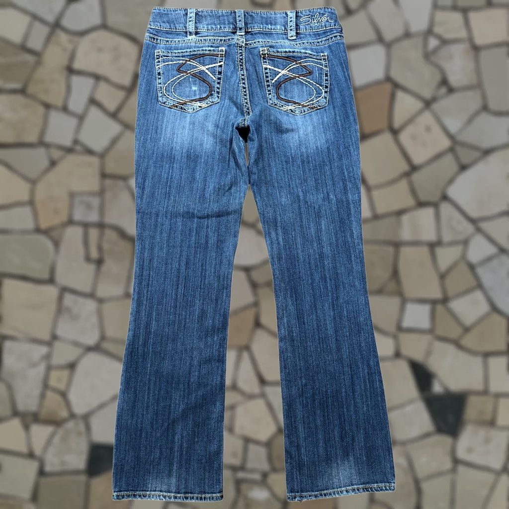 Silver Jeans Co. Silver Jeans Womens Bootcut Jeans Blue Tag 31 X 30 Inseam Distressed Denim Size 24" / US 00 / IT 34 - 1 Thumbnail