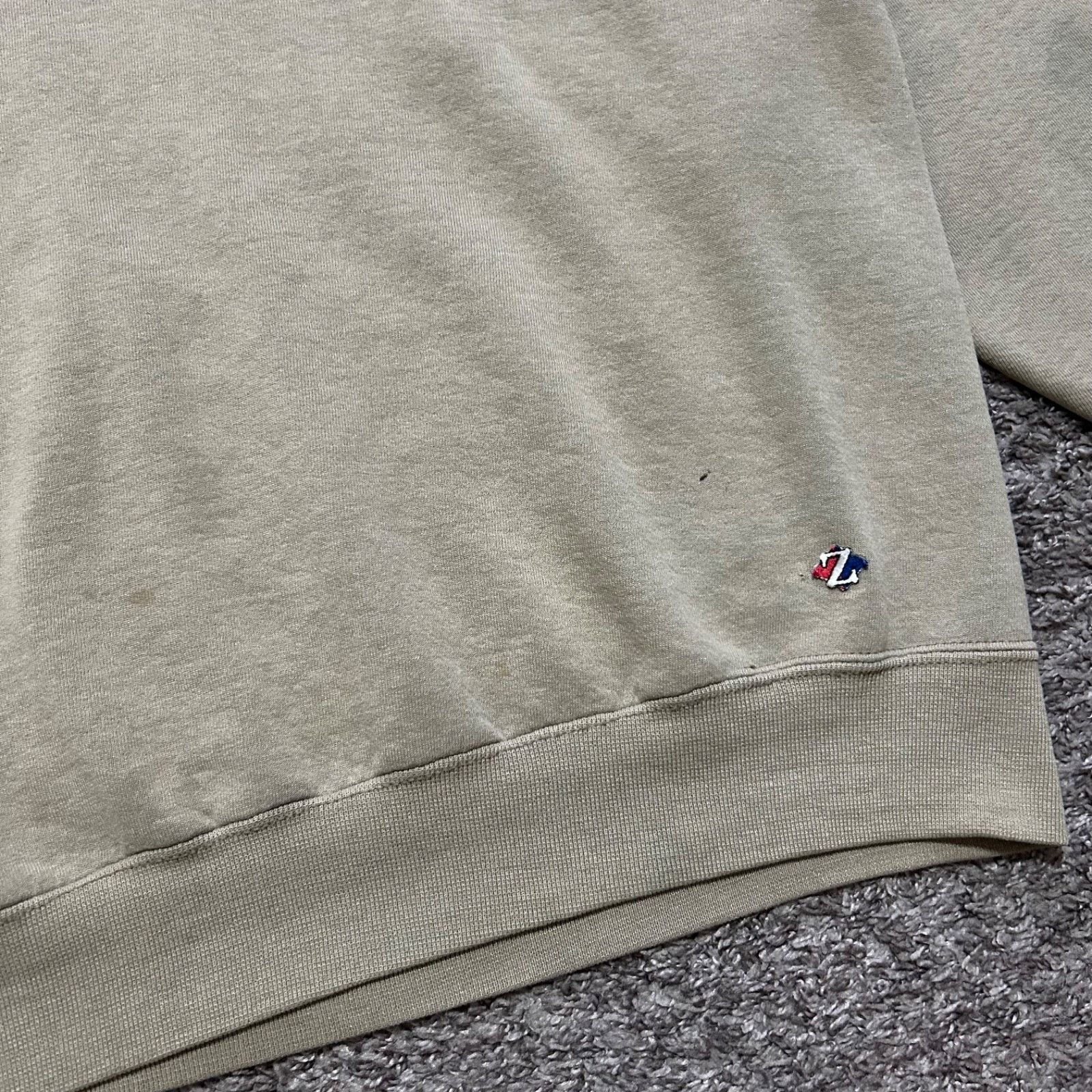 Jerzees × Vintage Vintage Thrashed Sweatshirt Blank Crewneck Pullover 90s Tan Size US L / EU 52-54 / 3 - 5 Thumbnail