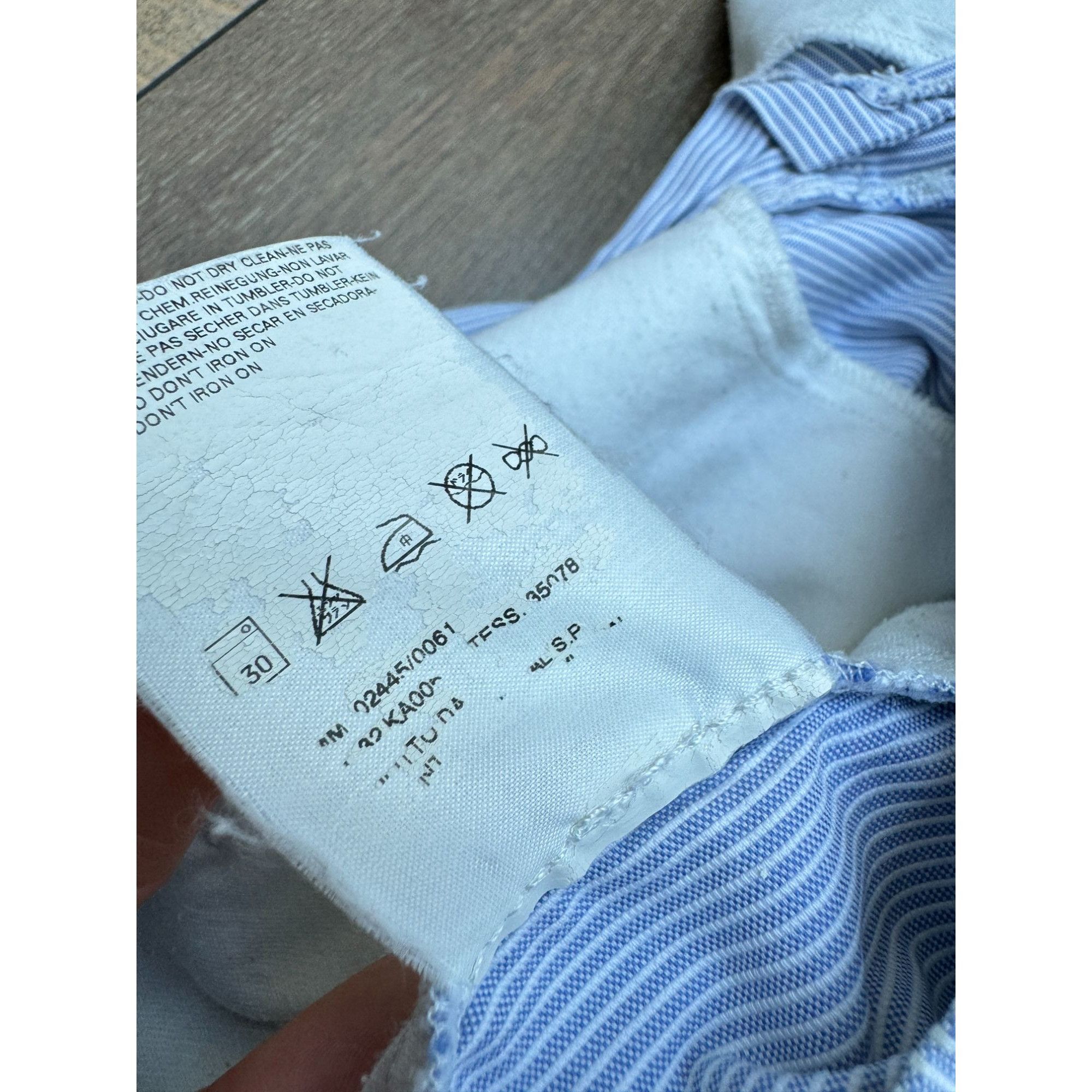 Maison Margiela SS 2006 Blue & White Striped Straight-Leg Pants Size 30" / US 8 / IT 44 - 5 Thumbnail