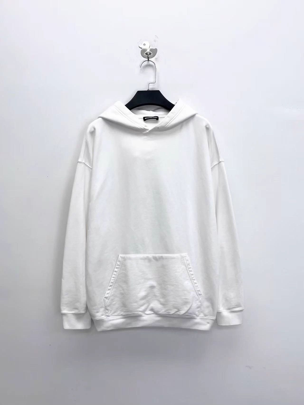 Balenciaga Balenciaga White Back Big Logo Hoodie OS M Size M / US 6-8 / IT 42-44 - 2 Thumbnail