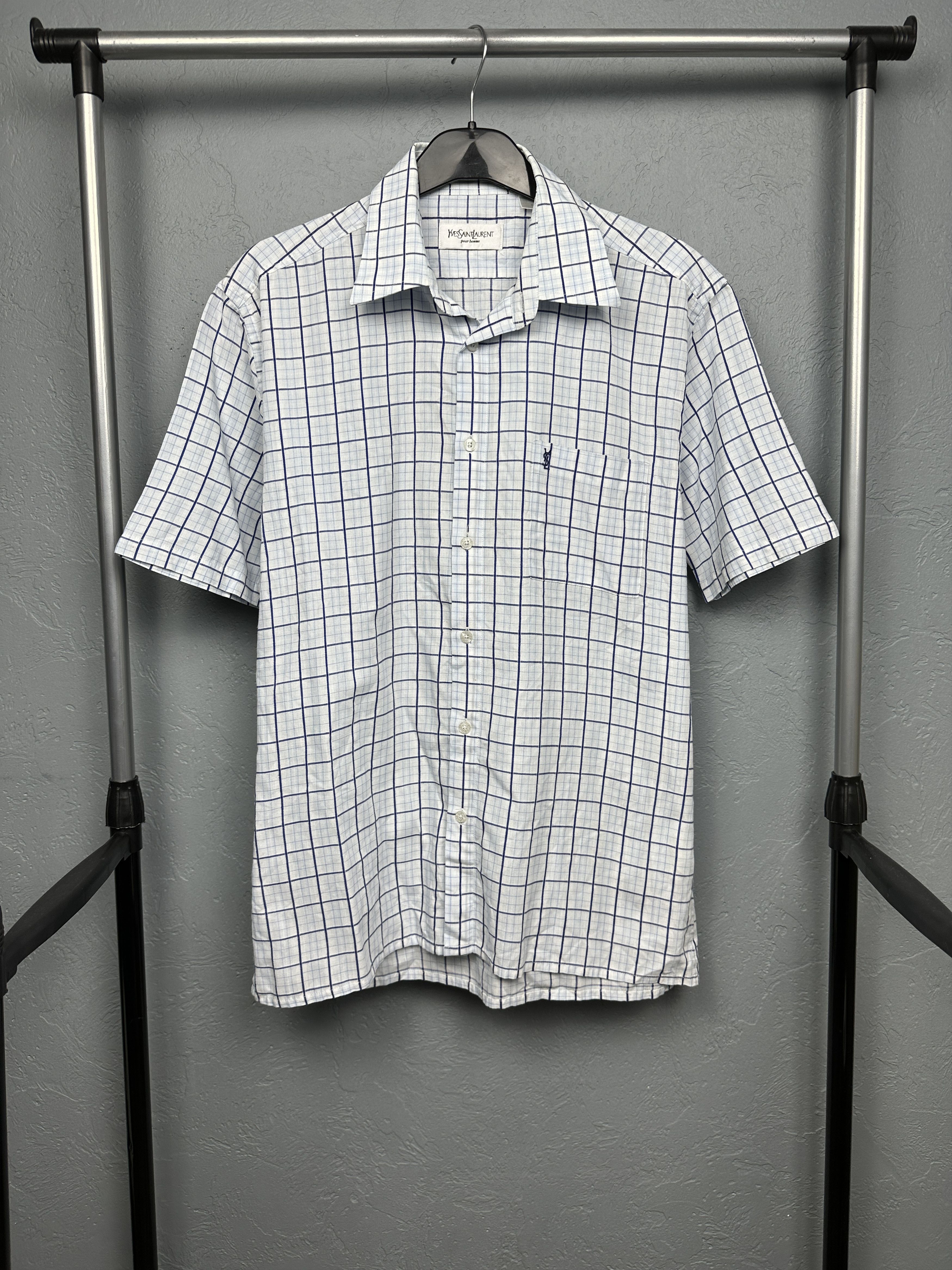 Yves Saint Laurent Yves Saint Laurent YSL Mens Short Sleeve Shirt Size US M / EU 48-50 / 2 - 1 Thumbnail