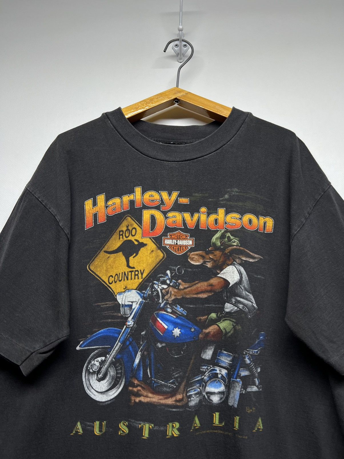 Harley Davidson × Vintage Vintage 1998 Y2k Harley Davidson Motorcycle Faded T-Shirt Size US M / EU 48-50 / 2 - 2 Thumbnail