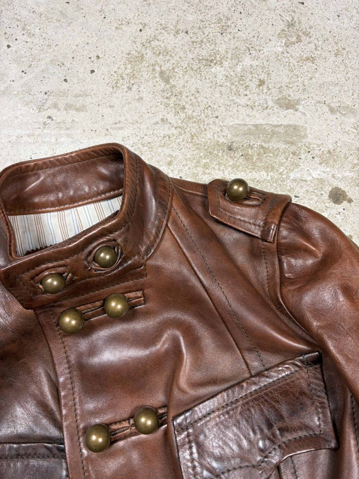 Dsquared2 DSquared2 Sienna Leather Military Jacket Civil Rare Size S / US 4 / IT 40 - 8 Thumbnail