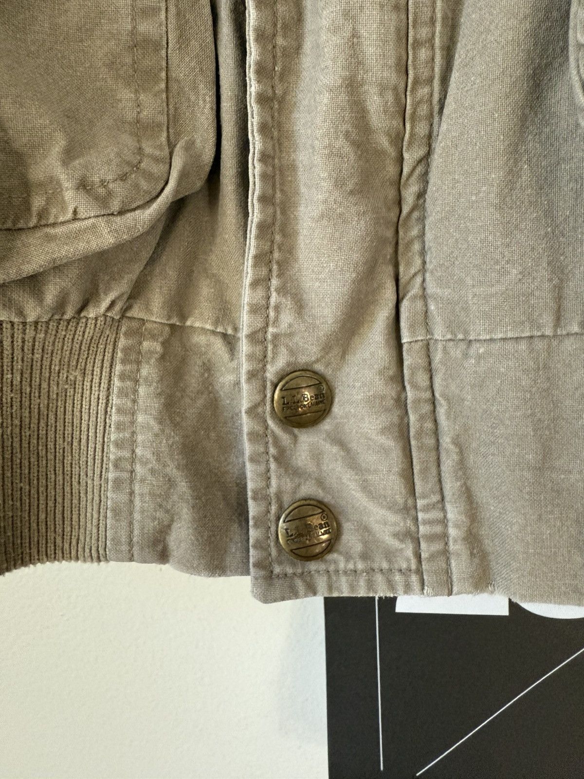 L.L. Bean × Vintage 80s Vintage Field Bomber Jacket Sage Khaki Cotton/Nylon USA Size US M / EU 48-50 / 2 - 3 Thumbnail