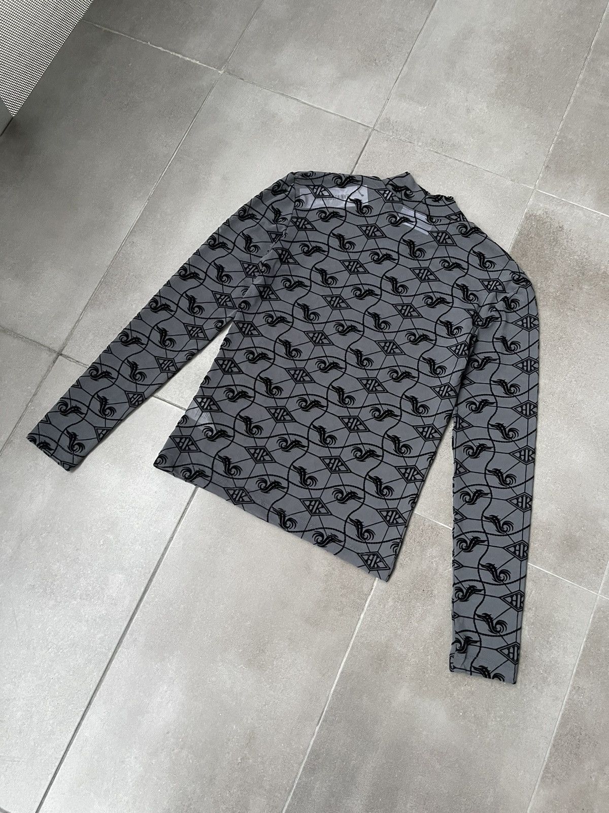 Han Kjobenhavn !DS! SS23 Han Kjobenhavn Monogram Mesh Grey Turtleneck Size US S / EU 44-46 / 1 - 14 Thumbnail