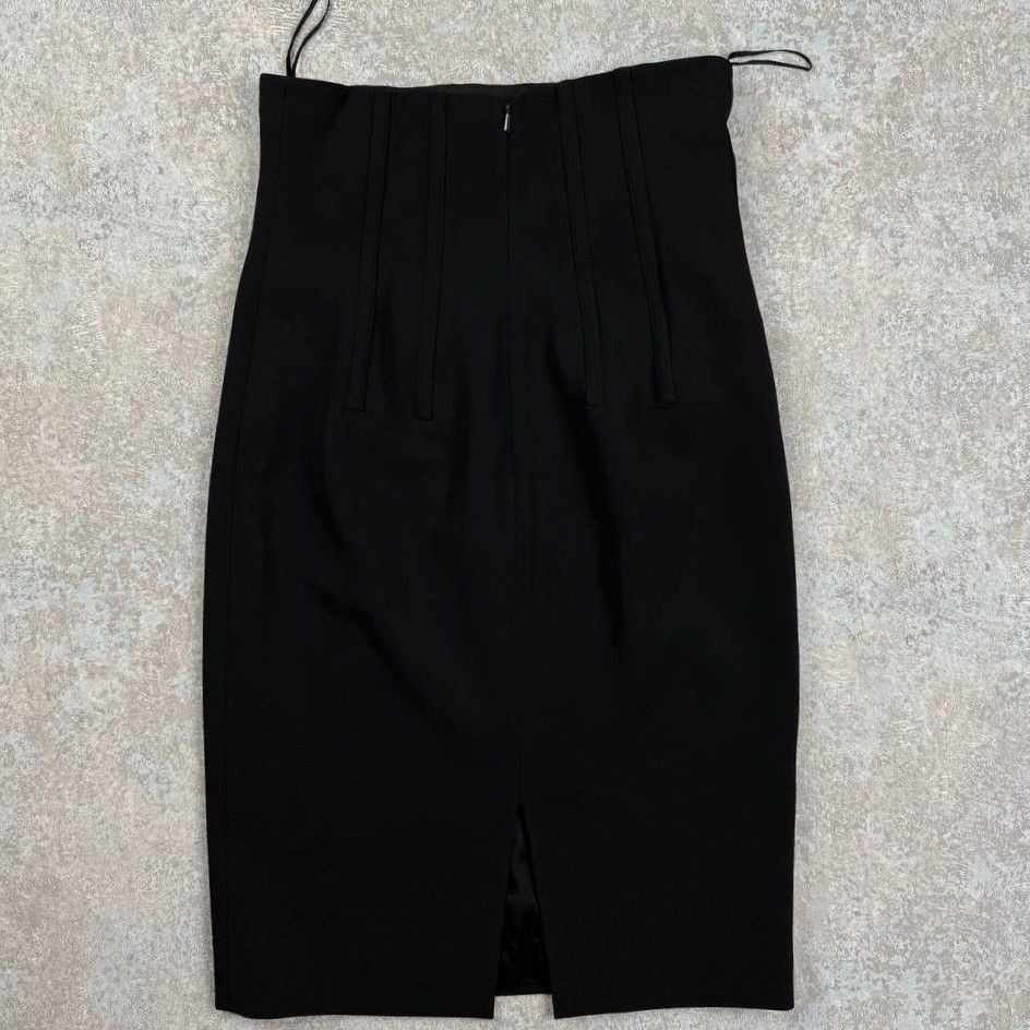 Moschino Moschino Couture Black Pencil Skirt Size 26" / US 2 / IT 38 - 2 Thumbnail
