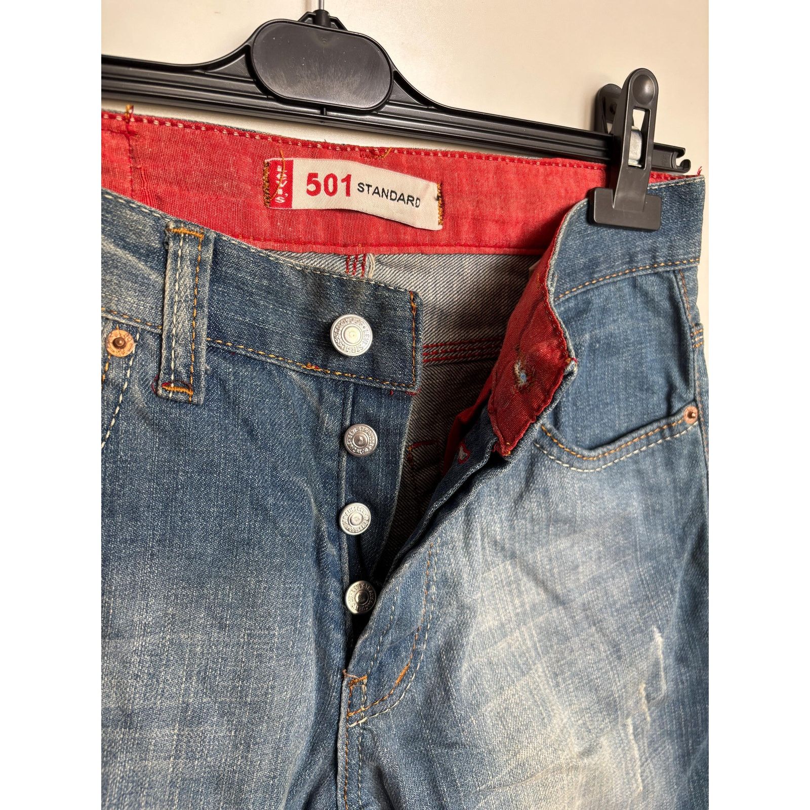 Levi's × Levi's Vintage Clothing × Vintage Levi’s 501 W30 L34 USA Redline Selvedge Vintage 90s Jeans Size US 30 / EU 46 - 4 Thumbnail
