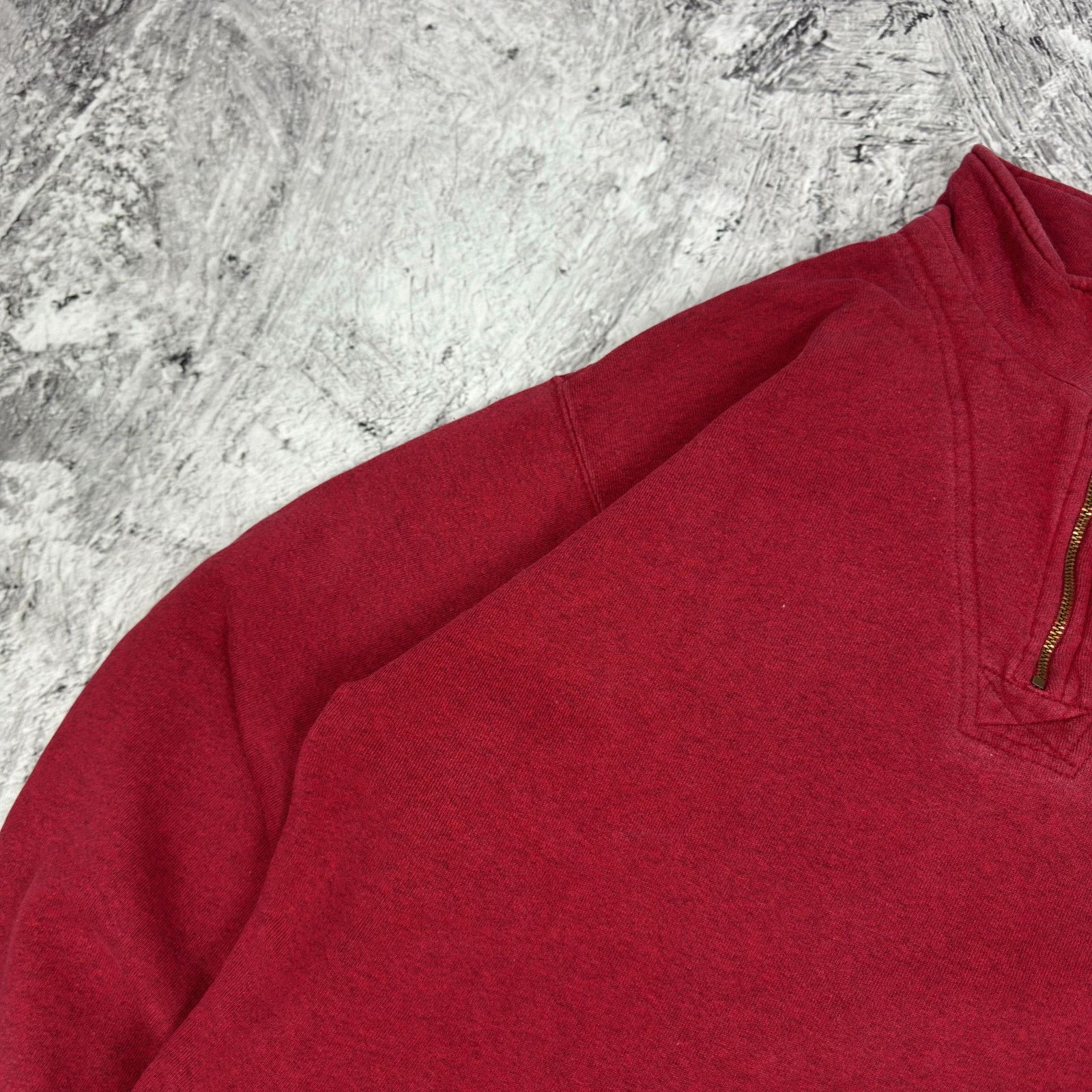 Nike Nike Men's Red Cotton Fleece Lined Quarter Zip Sweatshirt S Size US S / EU 44-46 / 1 - 4 Thumbnail