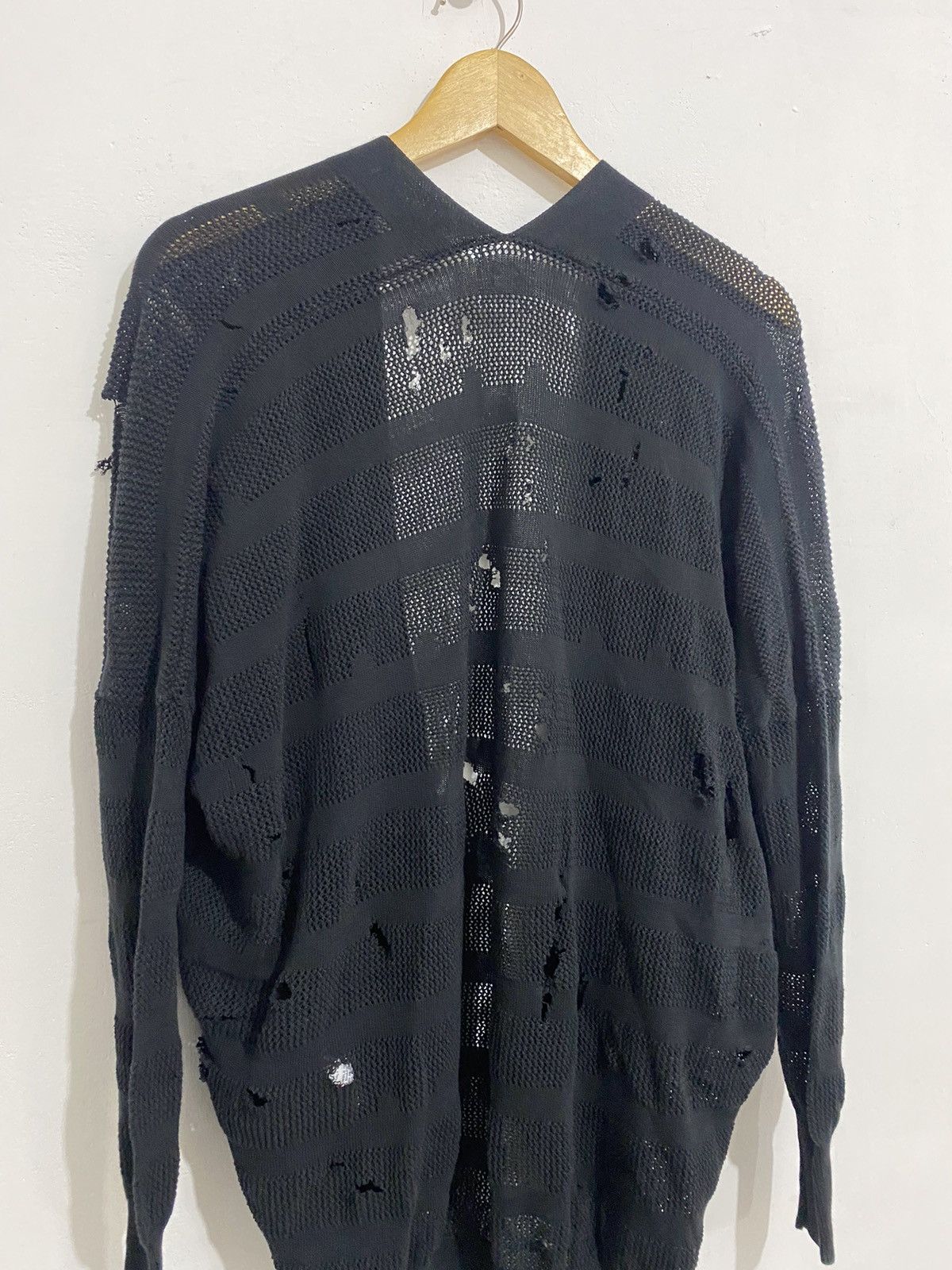 Issey Miyake × Japanese Brand × Tsumori Chisato 💸BINDINGOFFER💸Tsumori Isseymiyake Distressed Cardigan Size US L / EU 52-54 / 3 - 6 Thumbnail