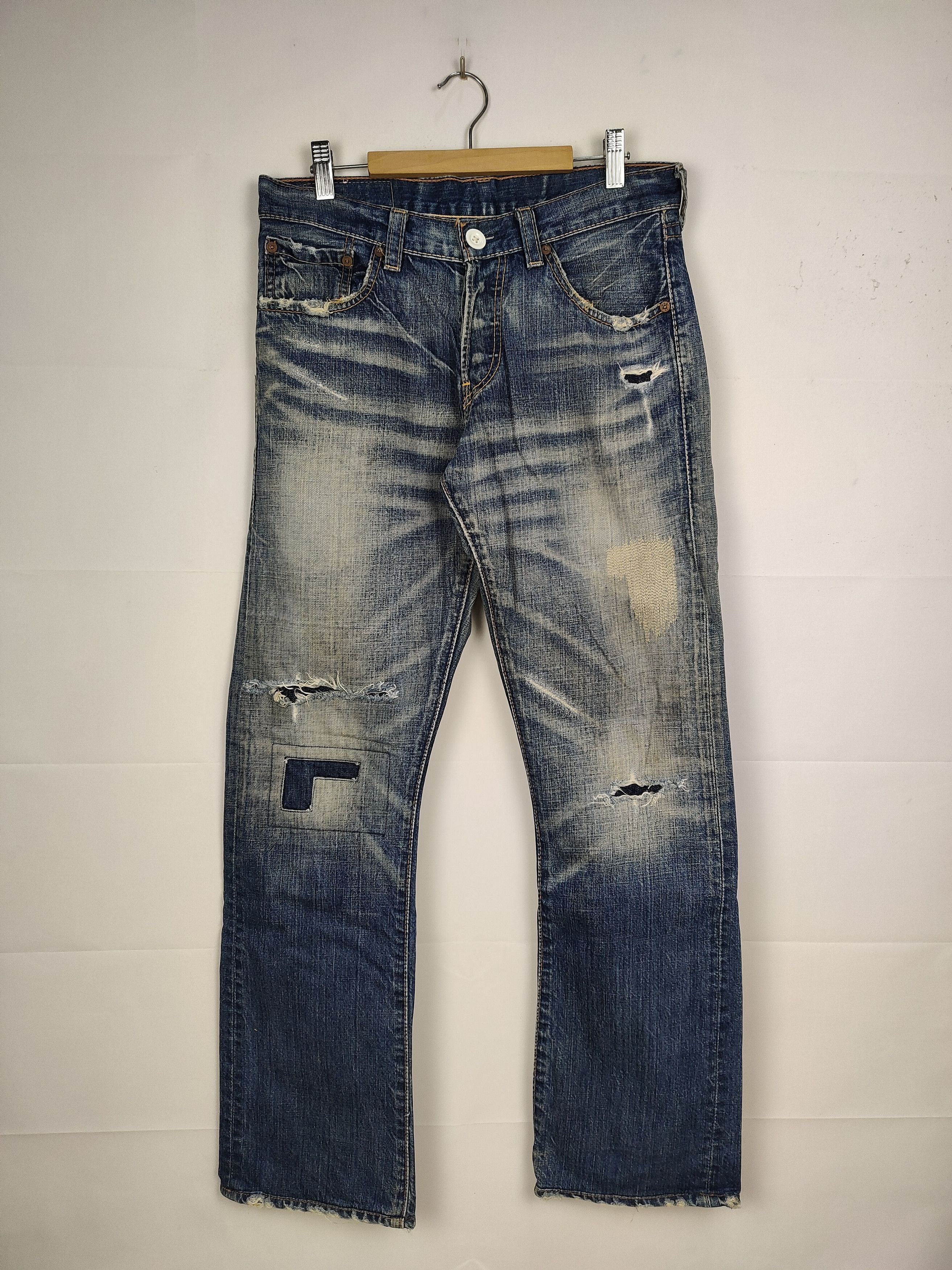 ERL × Levi's Levi's x ERL distressed jorts | Grailed