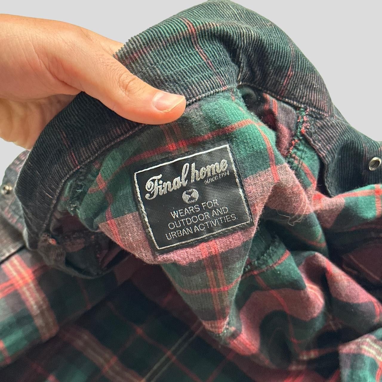 Final Home Final Home Corduroy Plaid Cropped Jacket - M (S) Size US S / EU 44-46 / 1 - 5 Thumbnail