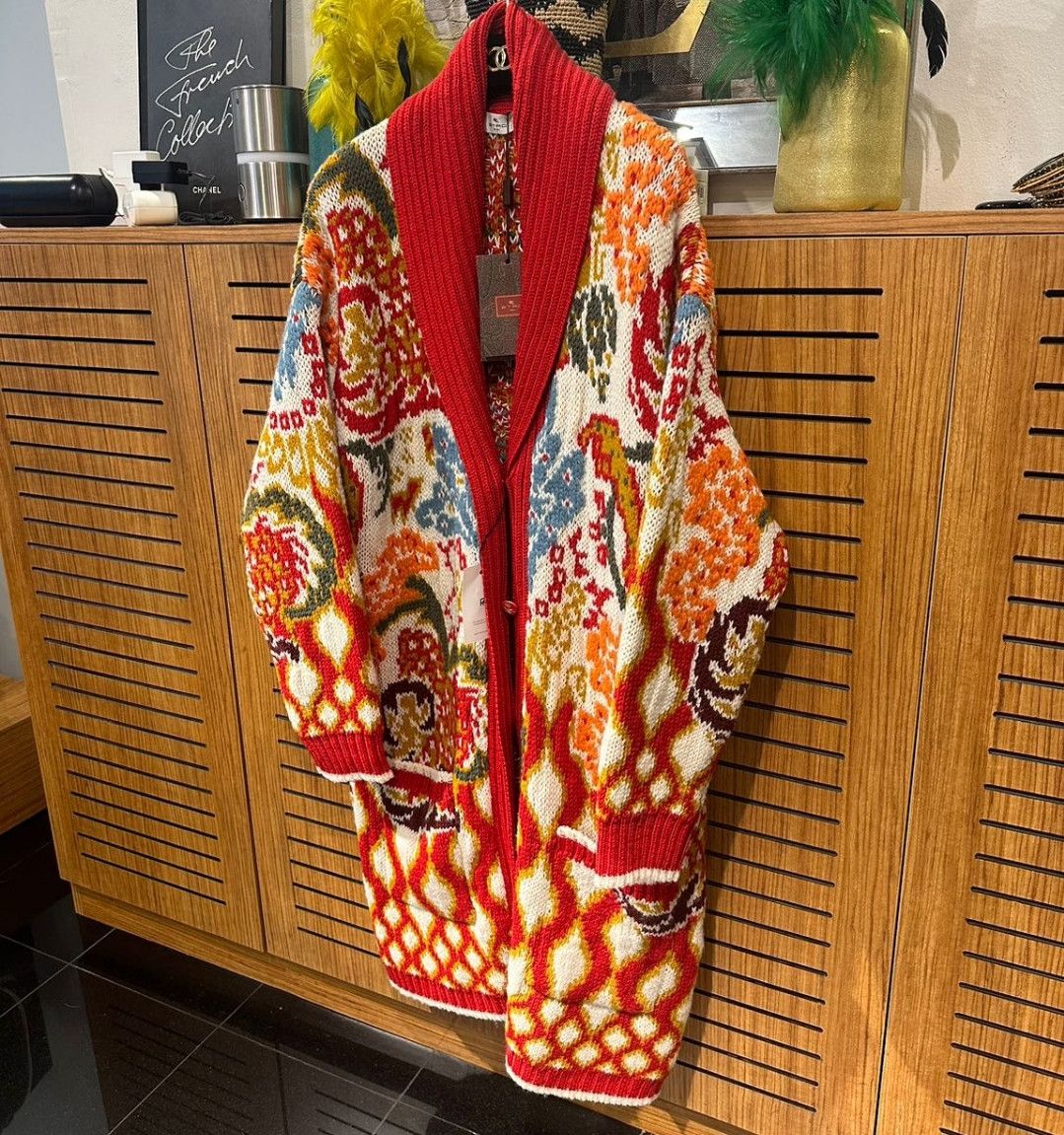 Etro Etro New Season Oversized Multicolor Wool knit Cardigan Size XL / US 12-14 / IT 48-50 - 6 Thumbnail