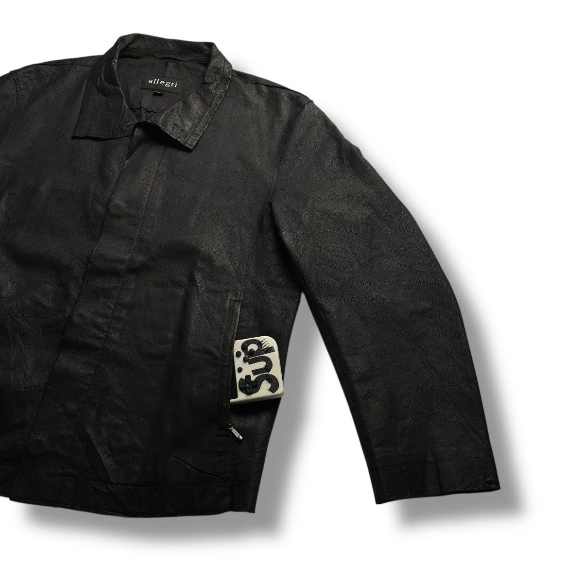 Allegri ALLEGRI HIDDEN BUTTON UP GENUINE LEATHER JACKET Size US XL / EU 56 / 4 - 5 Thumbnail