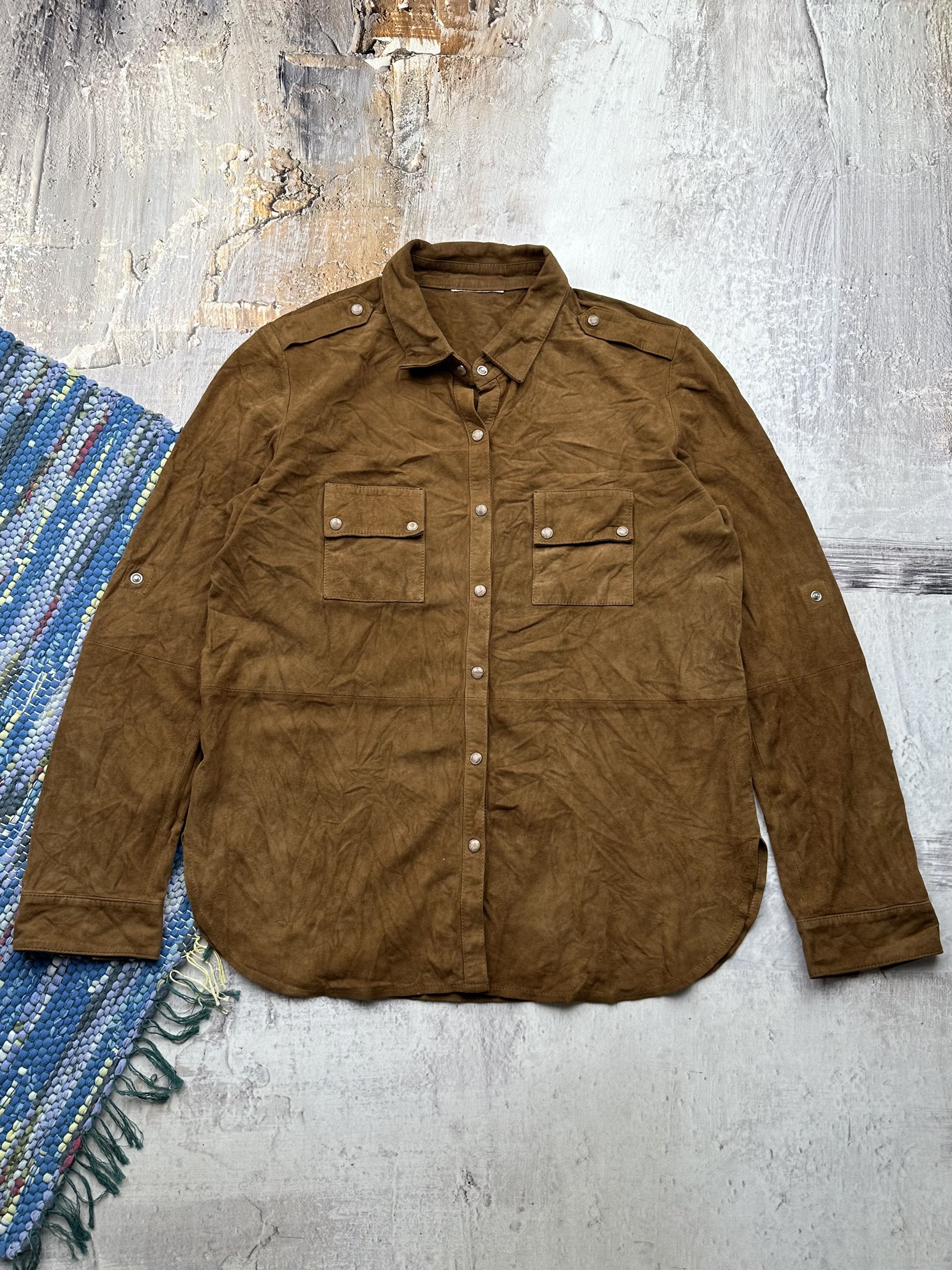 Goat Leather Shirt Long Sleeve A431D15(347)