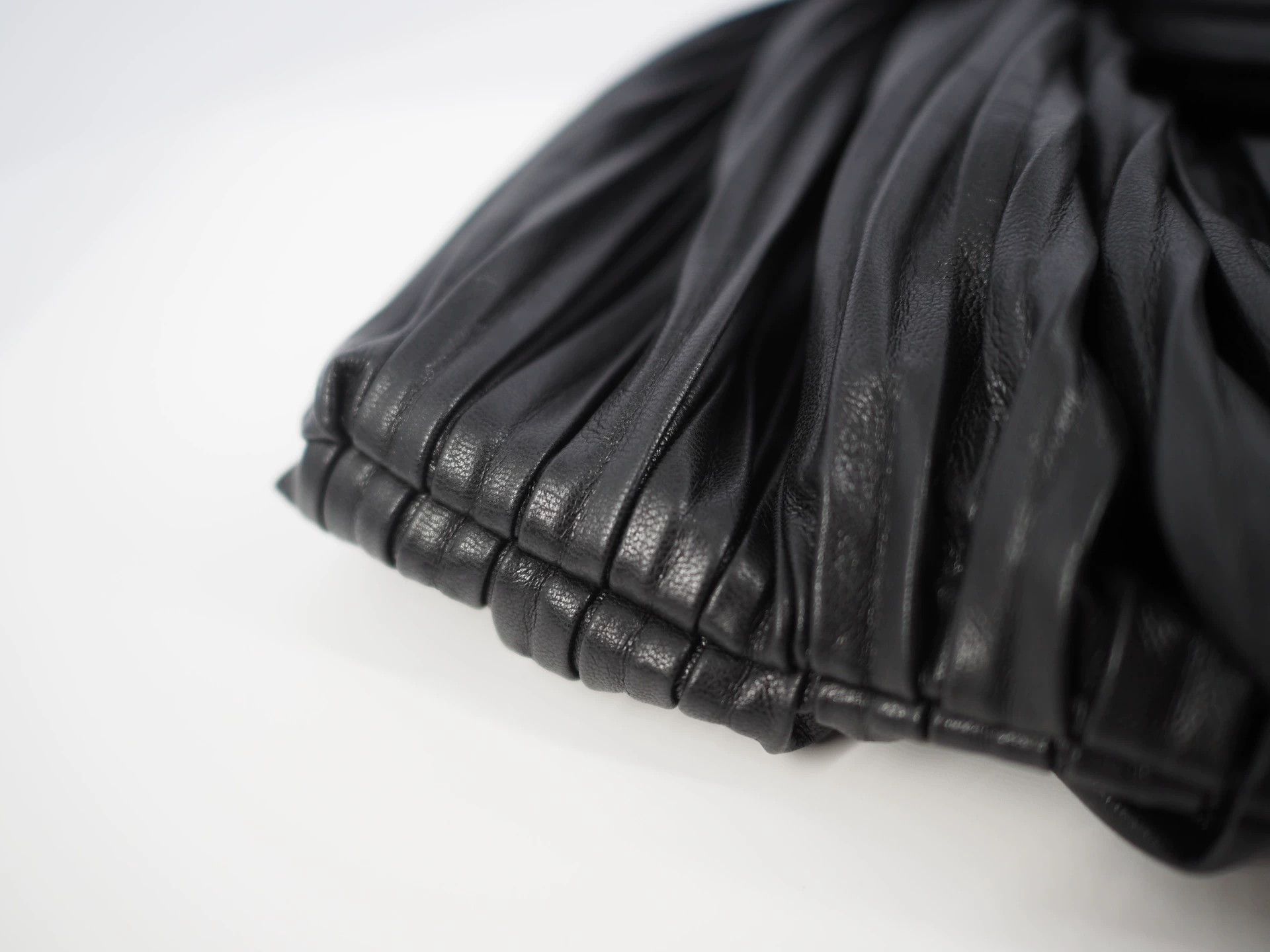 Nanushka NANUSHKA Black Crinkled Lambskin Clutch Size ONE SIZE - 3 Thumbnail