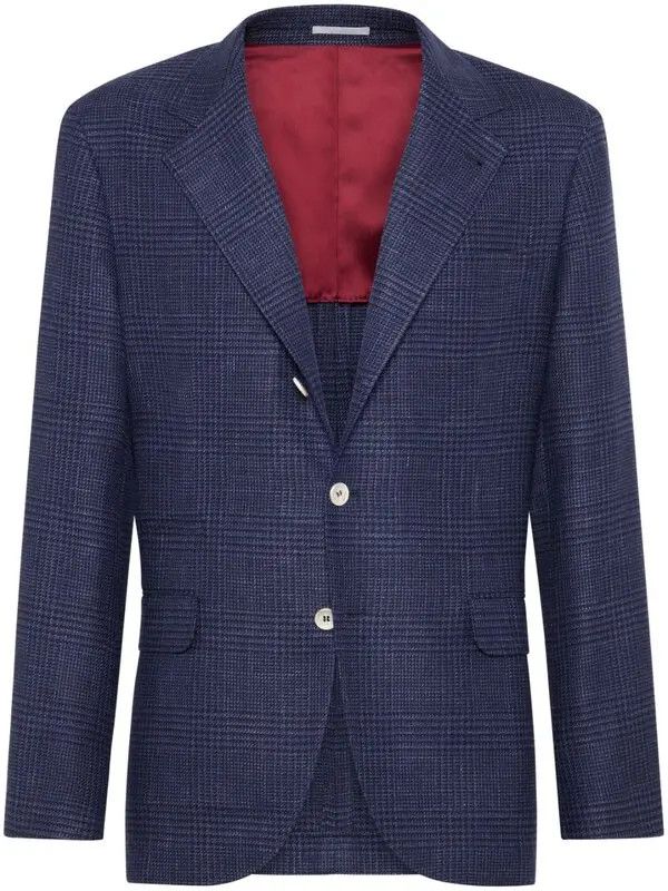 Brunello Cucinelli o1y0526 Single-breasted Blazer in Blue Size US S / EU 44-46 / 1 - 1 Thumbnail