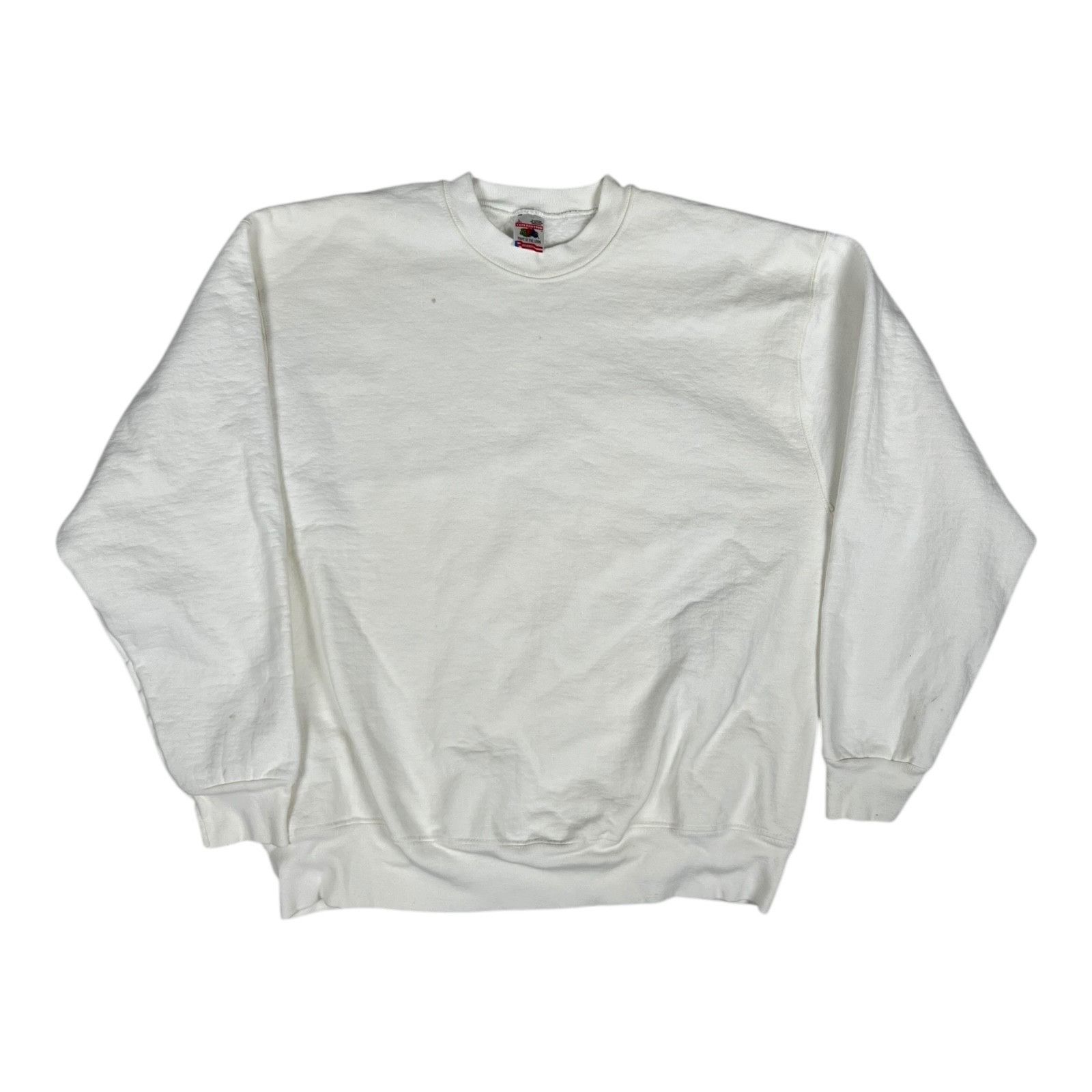 Fruit Of The Loom Vintage Fruit of Loom White Blank Sweatshirt Size Large USA Size US L / EU 52-54 / 3 - 1 Thumbnail