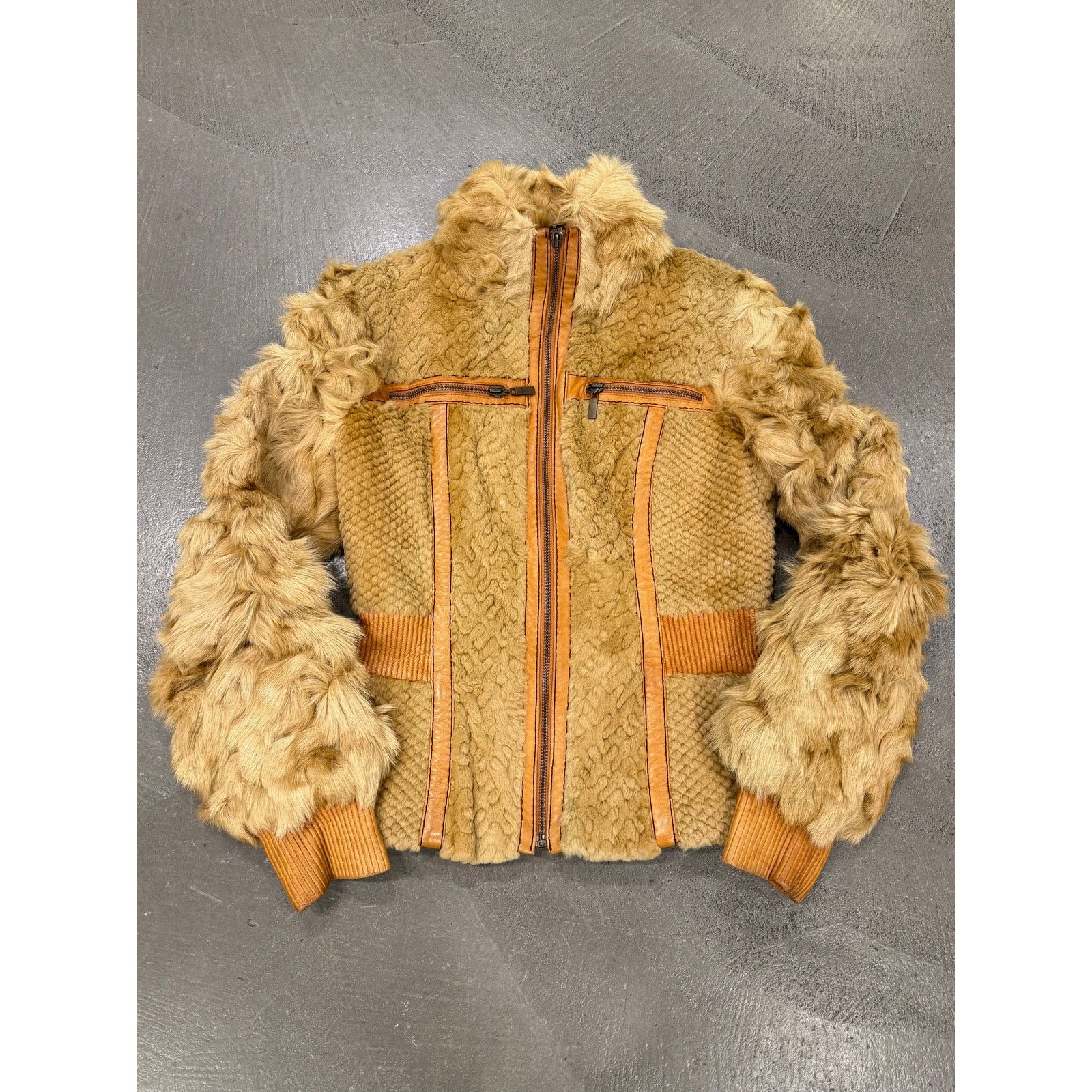 Roberto Cavalli F/W2008 Cavalli rabbit fur hybrid soldier jacket Size M / US 6-8 / IT 42-44 - 1 Thumbnail