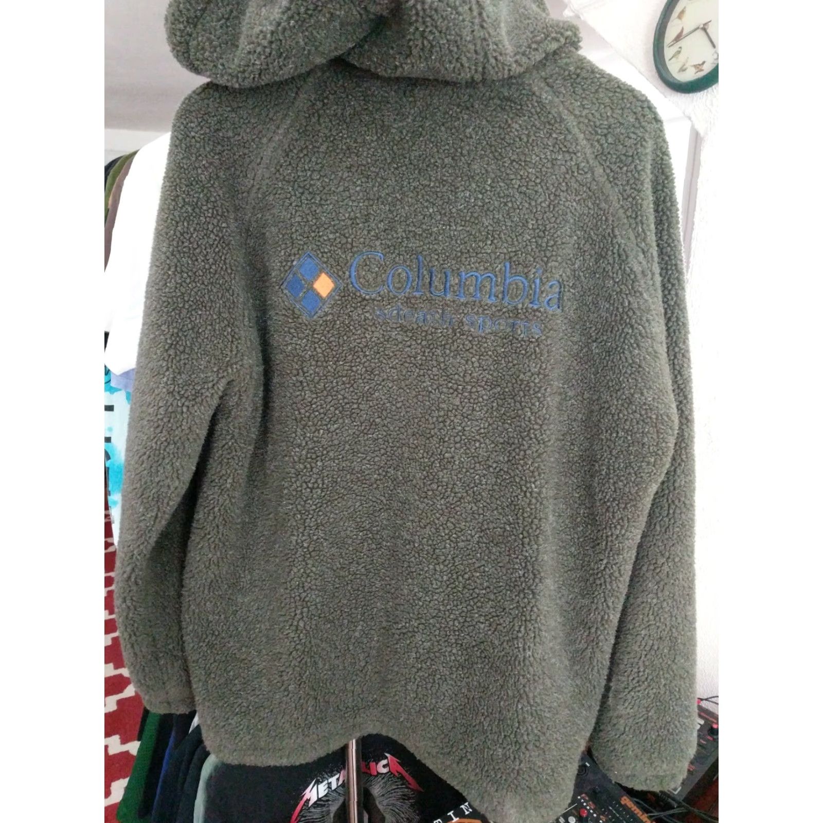 Vintage VINTAGE Columbia Fleece Jacket Full Zip Sports Mens L Green Polyester Puffer Full Zip Jacket Men Large Green Sports 90s/Columbia? Size L / US 10 / IT 46 - 4 Thumbnail
