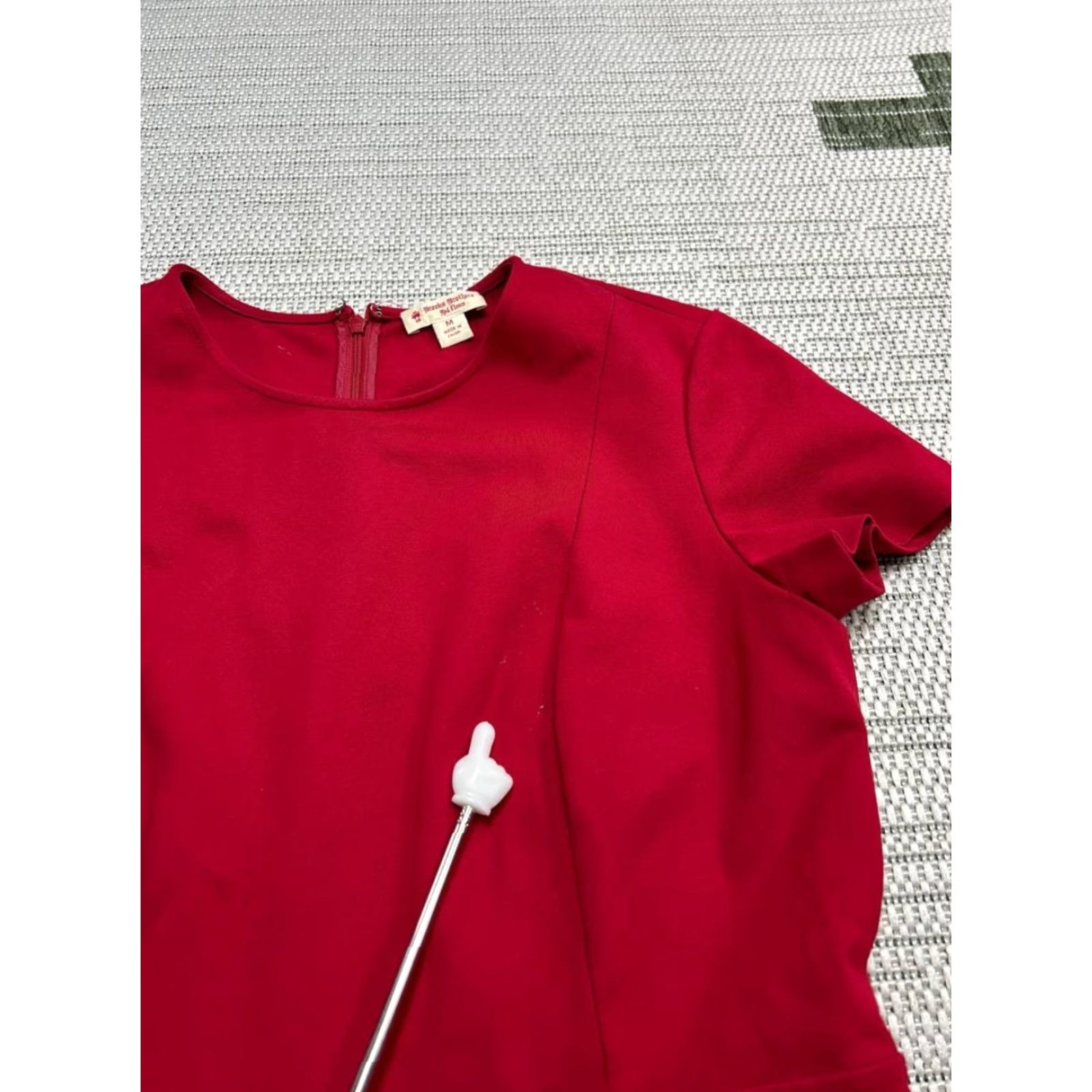 Brooks Brothers Brooks Brothers Dress Womens M Red Blouson Shirt Sleeve Knee Length A-Line Vintage: No Size M / US 6-8 / IT 42-44 - 5 Thumbnail