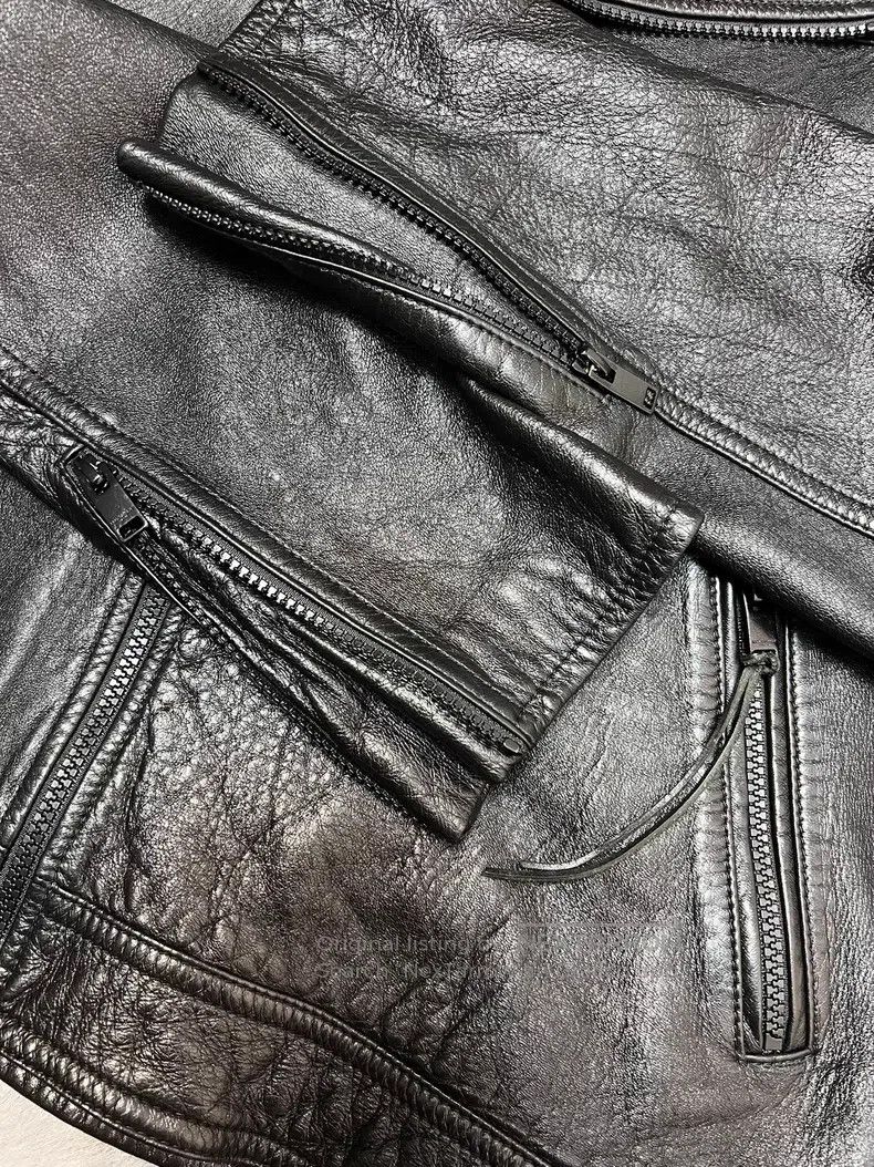 Saint Laurent Paris Saint Laurent Paris Black Warrior Stand Collar Lamb Leathe Size US L / EU 52-54 / 3 - 5 Thumbnail