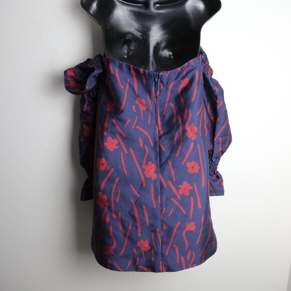 Other C/MEO Collective Sample Indulgent LS Mini Dress Navy Floral Size S / US 4 / IT 40 - 5 Thumbnail