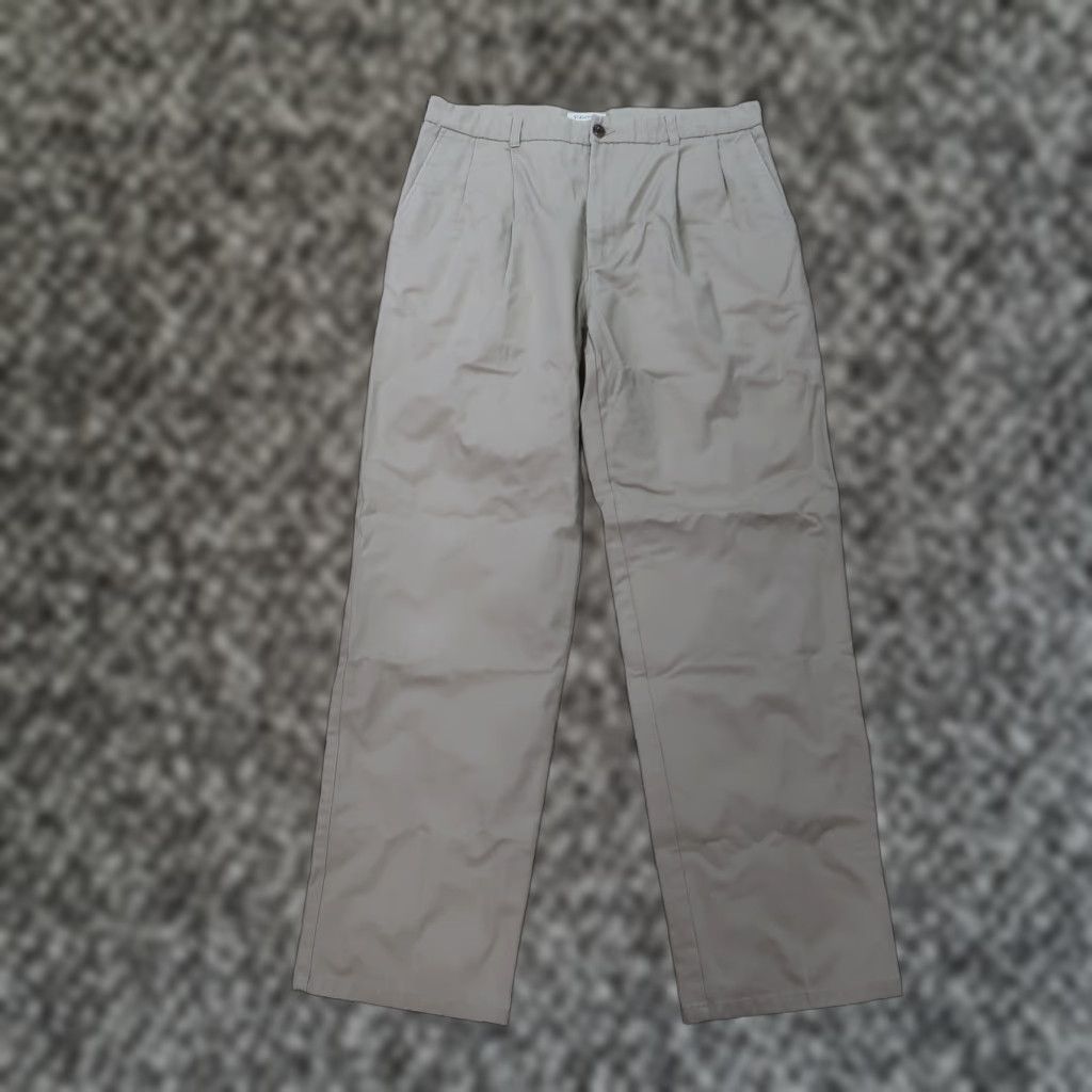 Vintage St. Johns Bay Chino Pants Straight Leg Beige 38x34 Men’s Regular 5-Pocket Flat Front Belt Loops Mid Rise Cotton Size US 38 / EU 54 - 1 Thumbnail