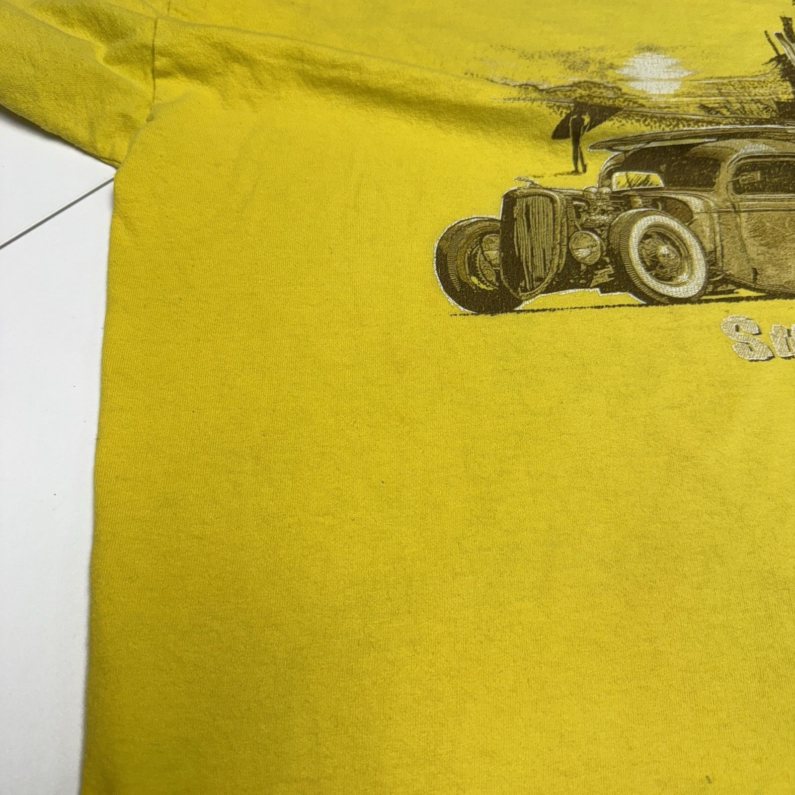 Alstyle Surf's Up T shirt Mens XL 23x29 Yellow Summer Surfing Beach Size US XL / EU 56 / 4 - 8 Thumbnail