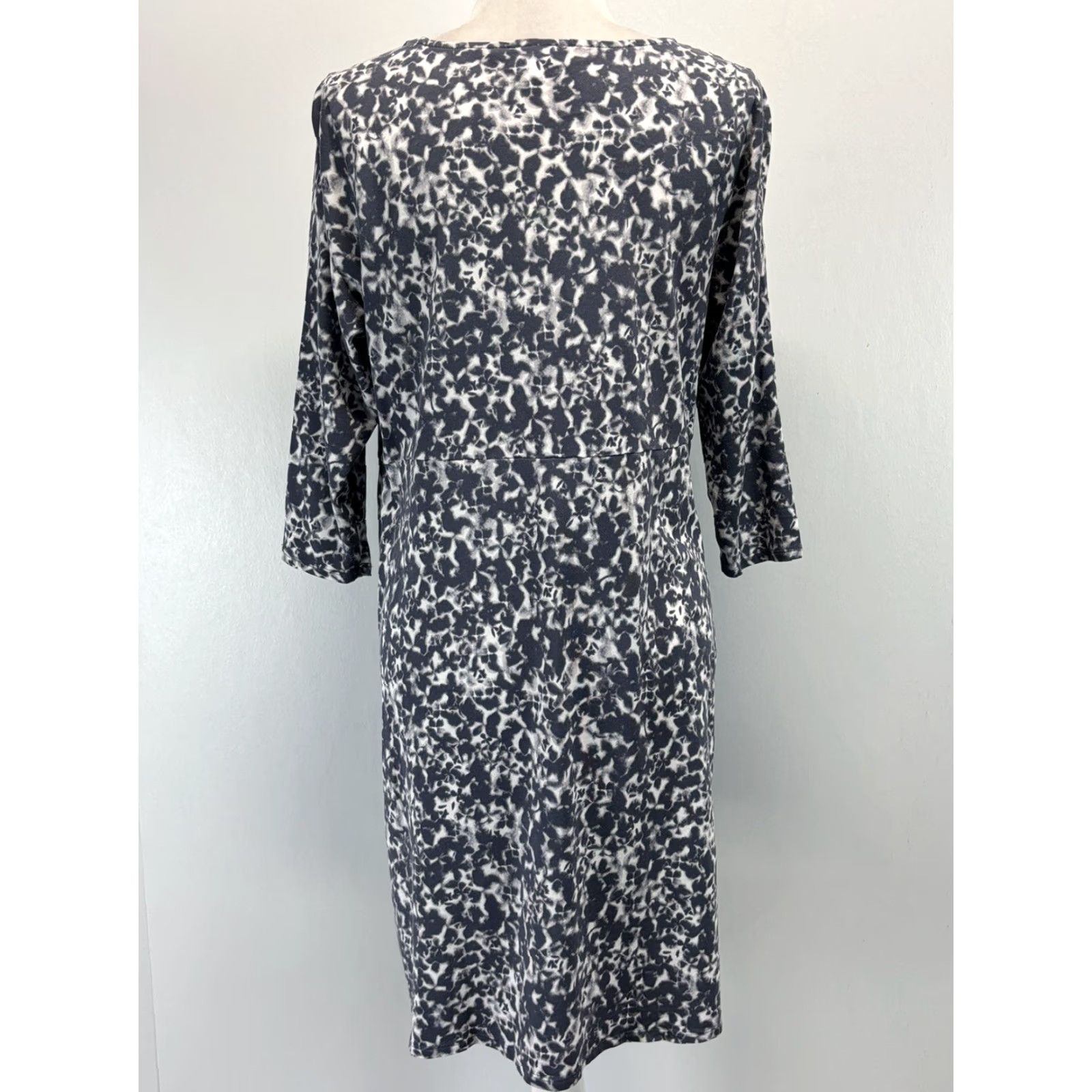 J. Jill J. Jill Shift Dress Women's Medium Multicolor 3/4 Sleeves Pockets Cotton Blend Casual Size M / US 6-8 / IT 42-44 - 3 Thumbnail