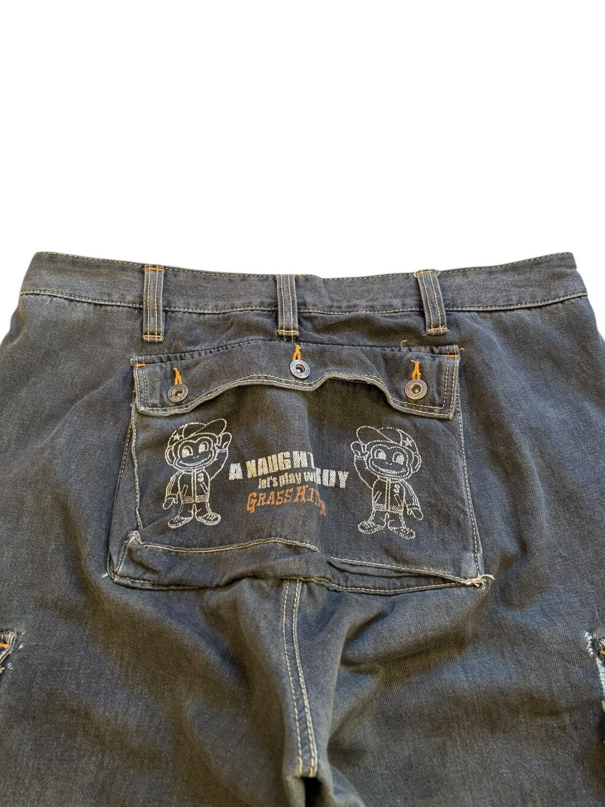 Japanese Brand Vintage Japanese Brand Mud Wash Cargo Loose Baggy Jeans Size US 34 / EU 50 - 8 Thumbnail