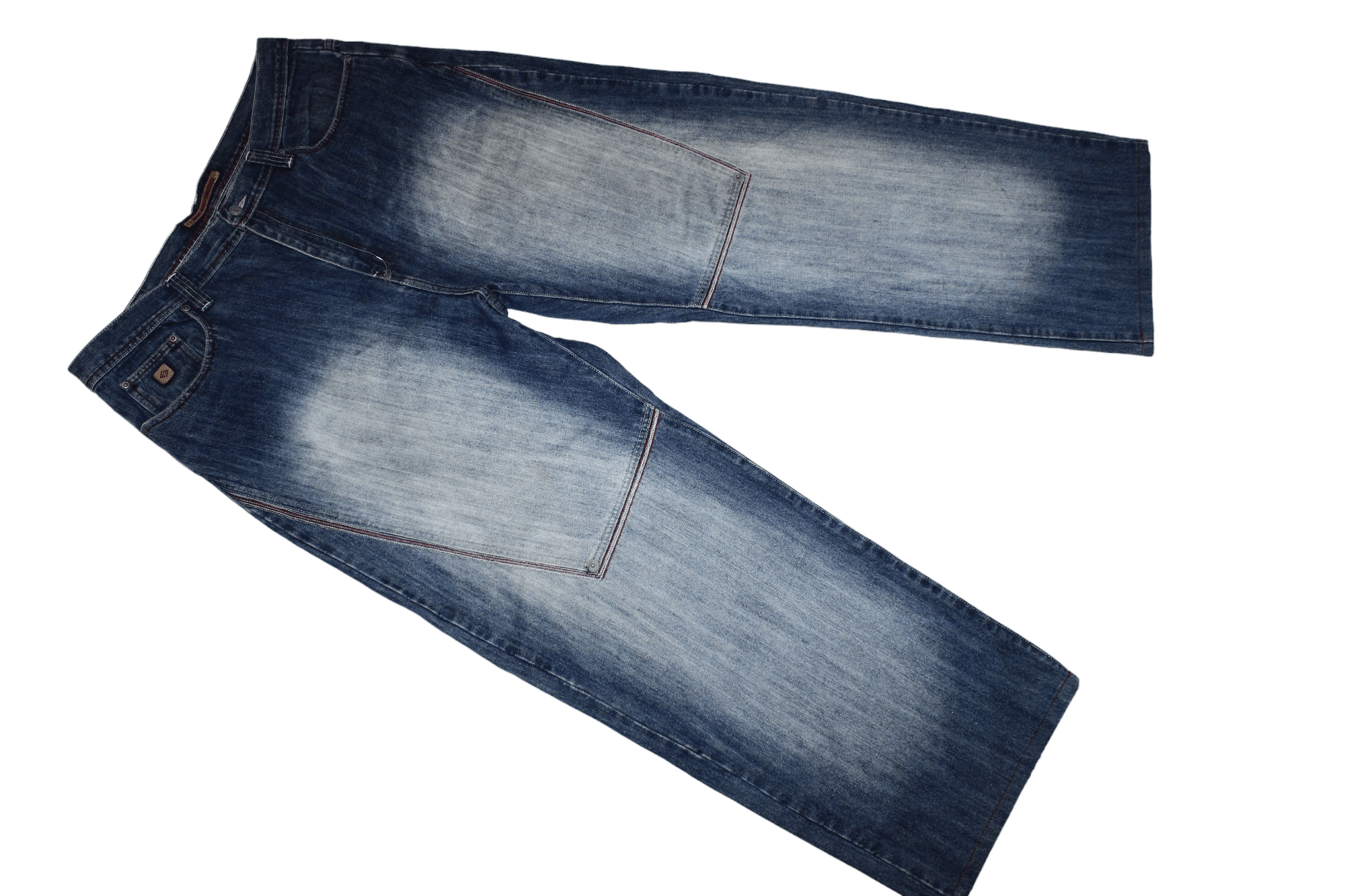 Enyce 🔥90s VTG ENYCE Faded Blue Denim Baggy Rap Jeans Size US 42 / EU 58 - 3 Thumbnail