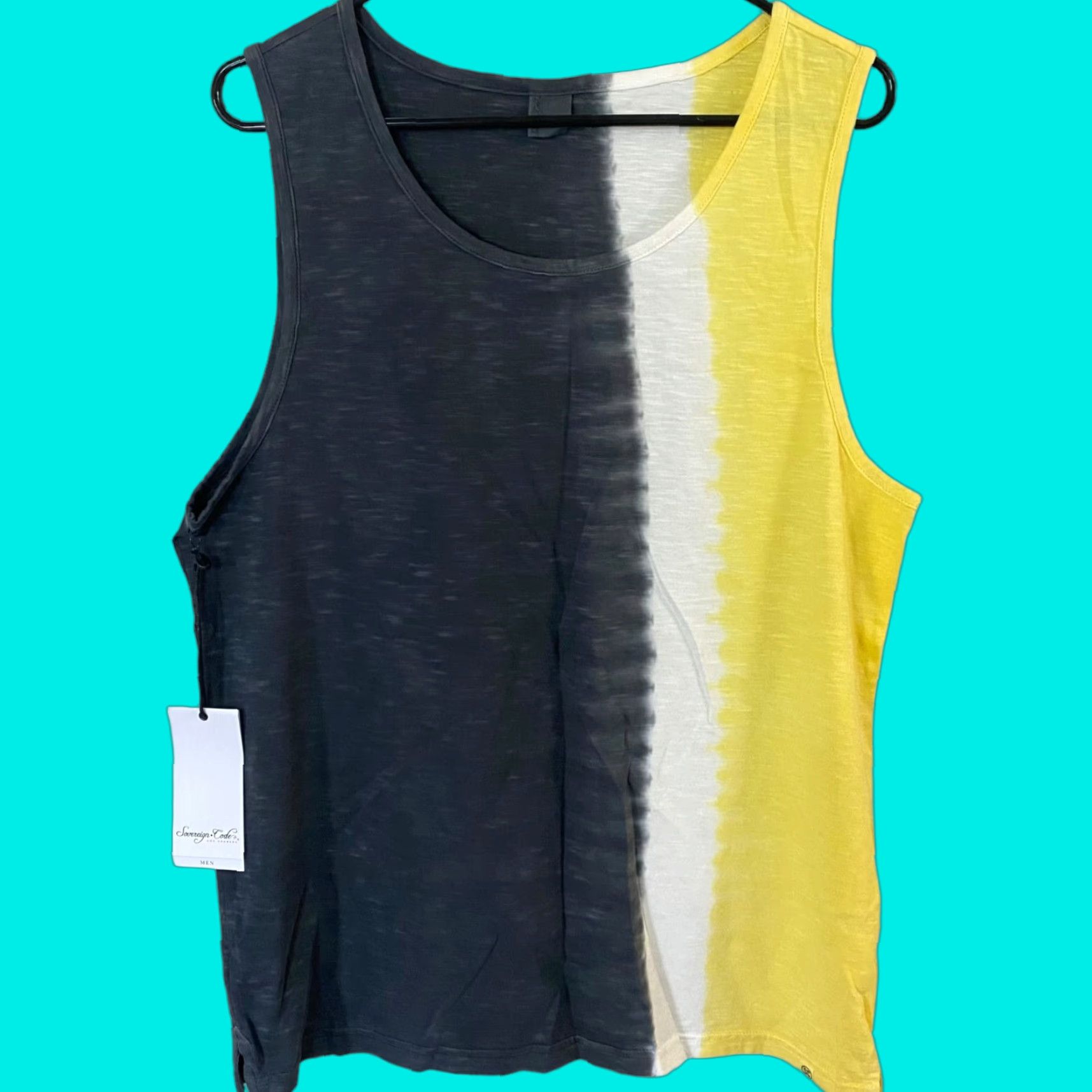 Sovereign Code Sovereign Code Tank Top Athletic Fit Gray White Yellow Tie Dye Men Medium Size US M / EU 48-50 / 2 - 1 Thumbnail