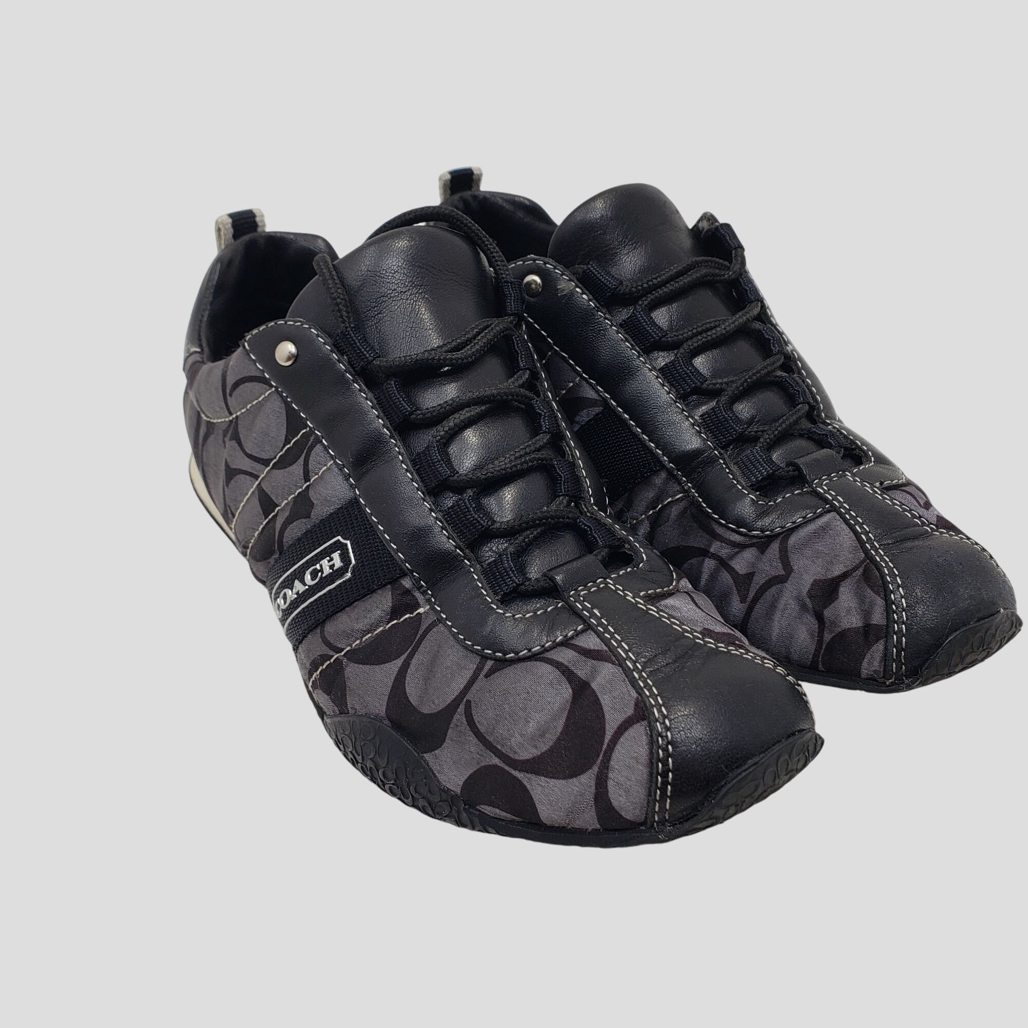 Coach Coach Kelsie Black & Gray Lace-Up Sneakers Womens Size 5.5M Size US 5.5 / EU 38 - 10 Thumbnail