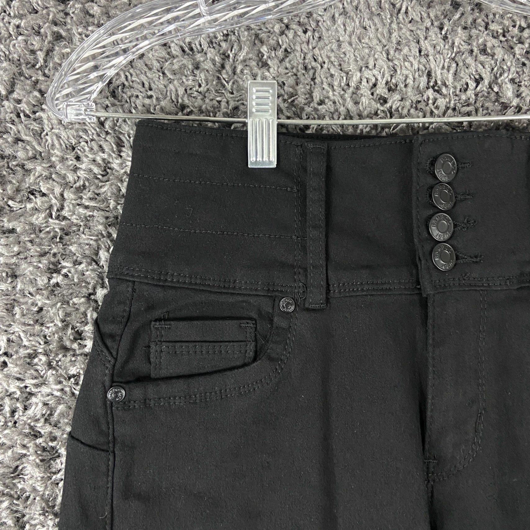 Vintage BAMBOO Black Skinny Jeans Regular Size 5 Womens Size 27" / US 4 / IT 40 - 3 Thumbnail