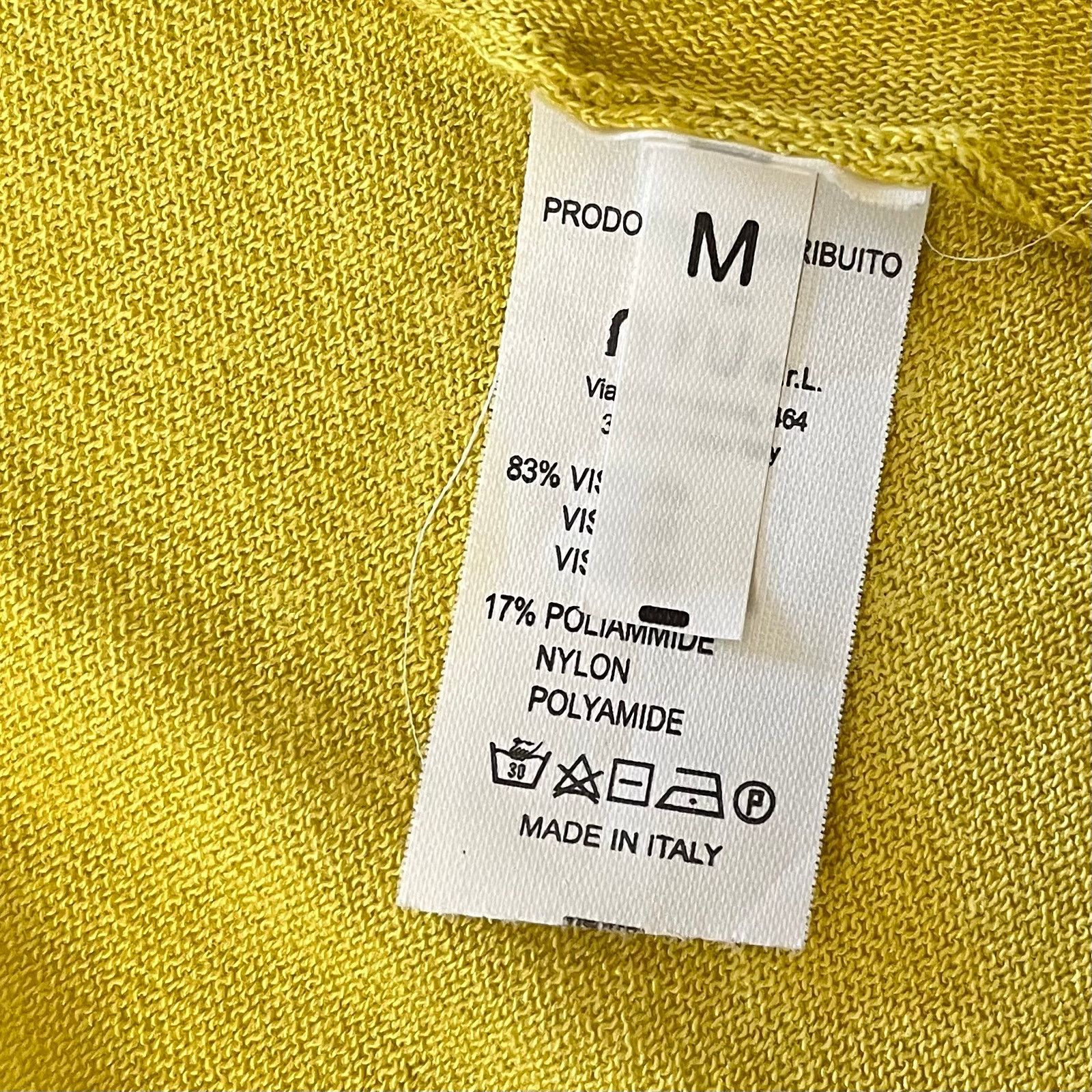 Other NIU Yellow Lightweight Jersey Shawl Collar Open Cardigan NIŪ Size M / US 6-8 / IT 42-44 - 5 Thumbnail