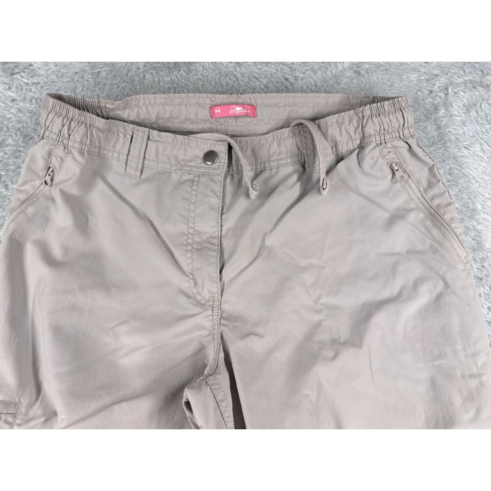 Vintage Kirkland Pants Women Medium Gray Nylon Cargo Straight Leg 32x30 Regular Size 32" / US 10 / IT 46 - 4 Thumbnail
