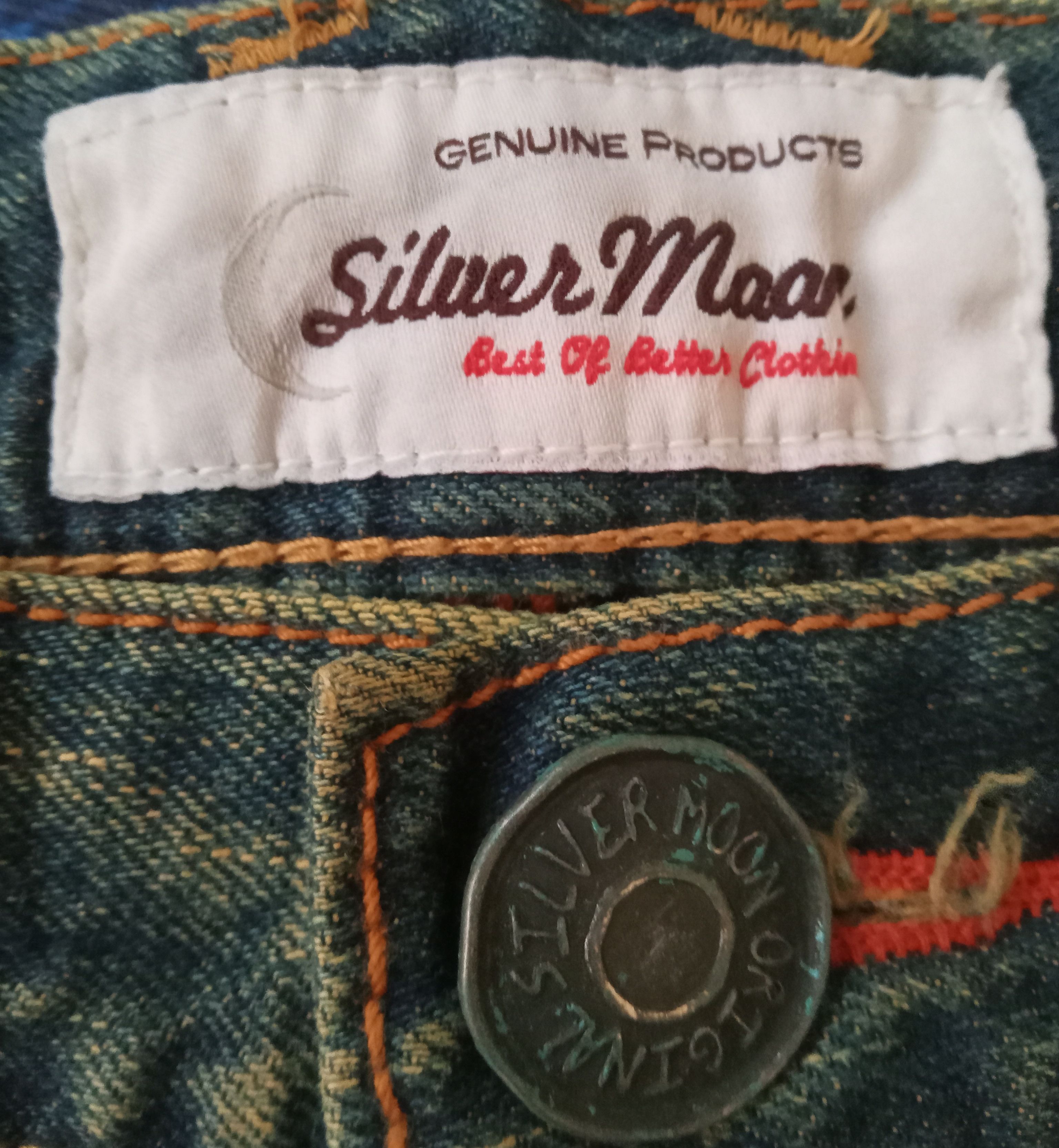 Japanese Brand Silver Moon Rusty Colour Design Shorts Jorts Jeans Size US 31 - 3 Thumbnail