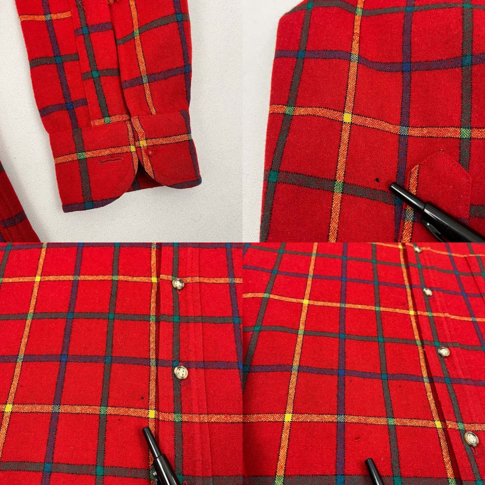 Pendleton VTG Pendleton Shirt Mens L Red Plaid Virgin Wool Button-Down Flannel Made in USA Size US L / EU 52-54 / 3 - 8 Thumbnail