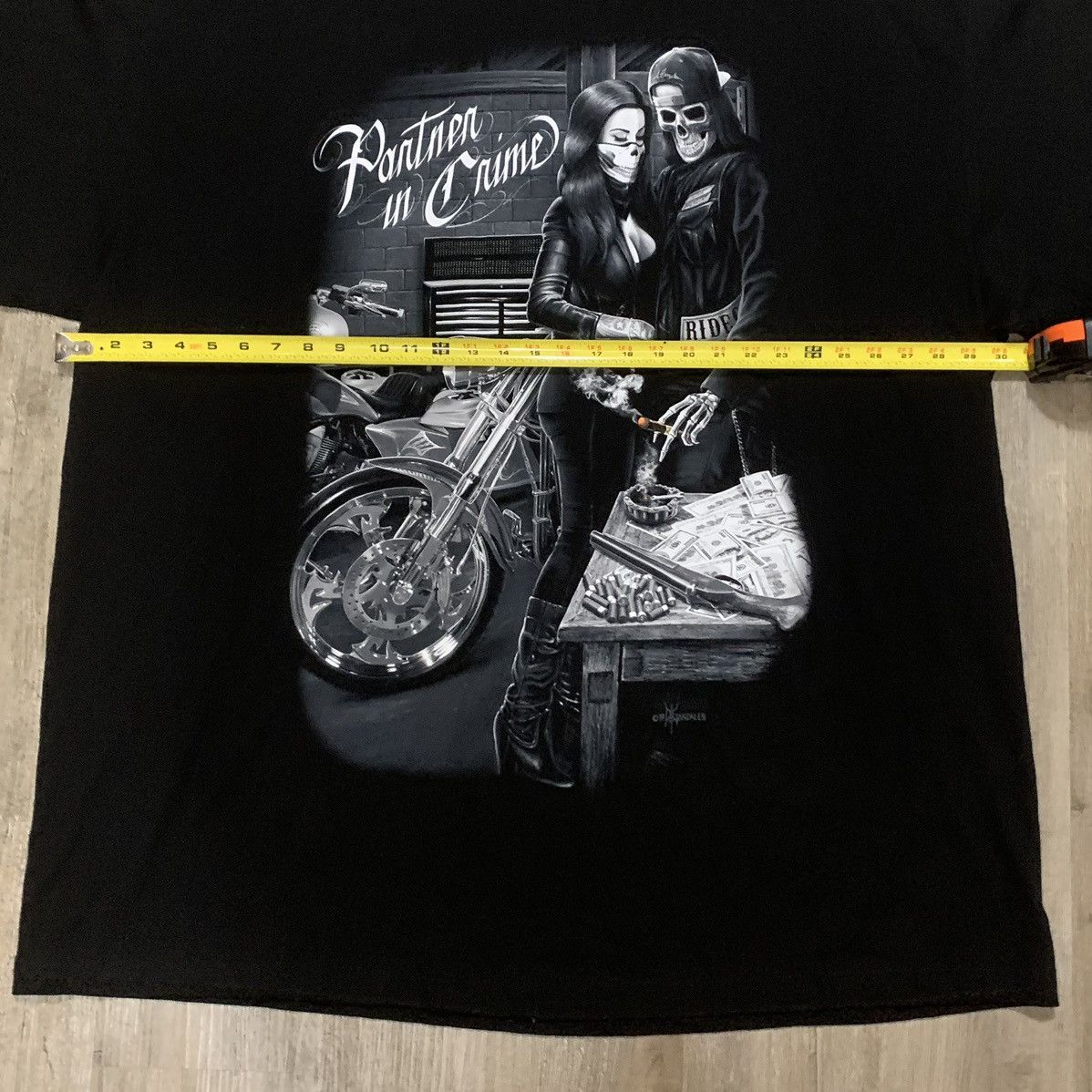Other “Partner In Crime” Punk Skull Biker T-Shirt Size US XXL / EU 58 / 5 - 5 Thumbnail