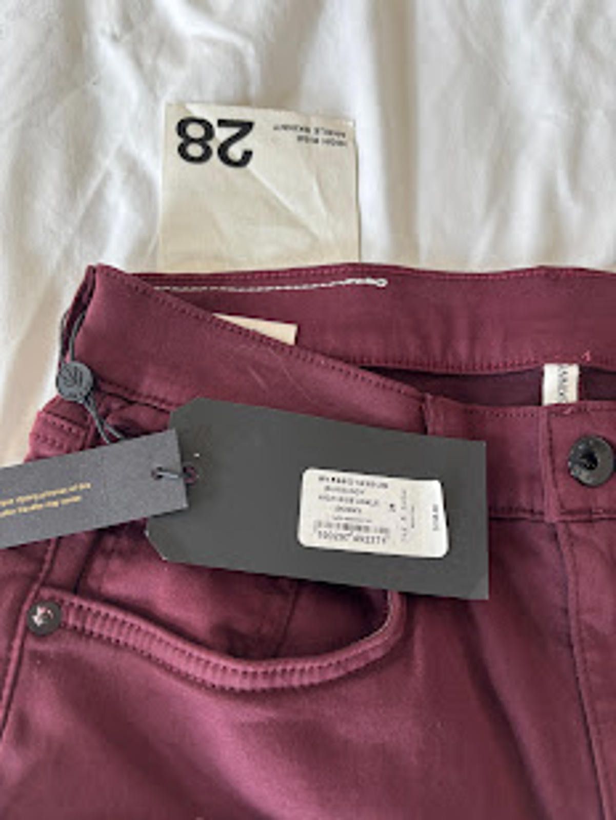 Rag & Bone rag & bone High Rise Skinny Ankle Burgandy Size 28 NWT Size 28" / US 6 / IT 42 - 3 Thumbnail