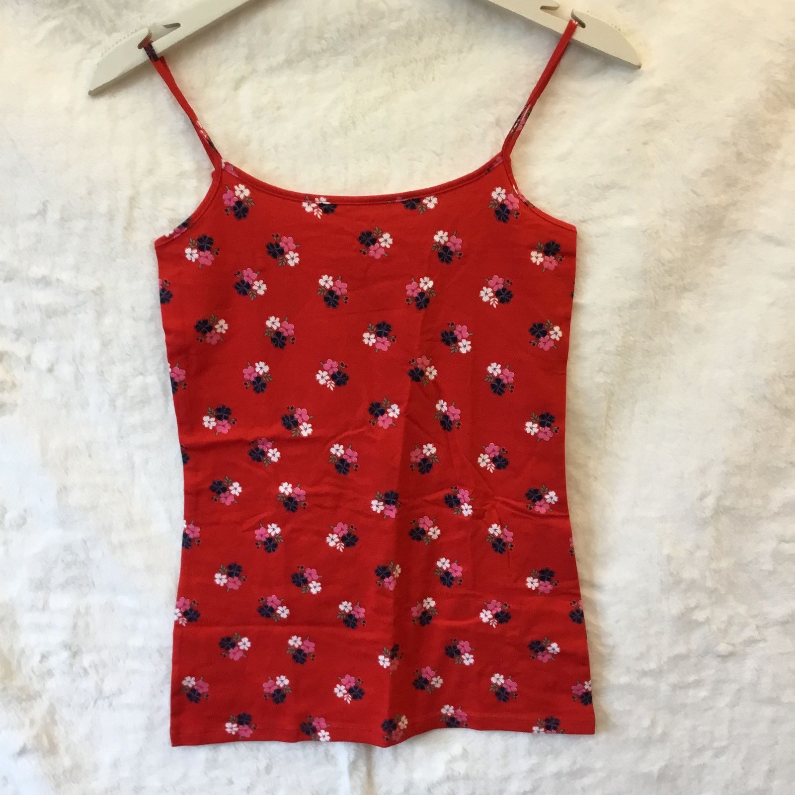 Loft LOFT Red Bouquet Pattern Scoop Neck Cami Size XS / US 0-2 / IT 36-38 - 1 Thumbnail