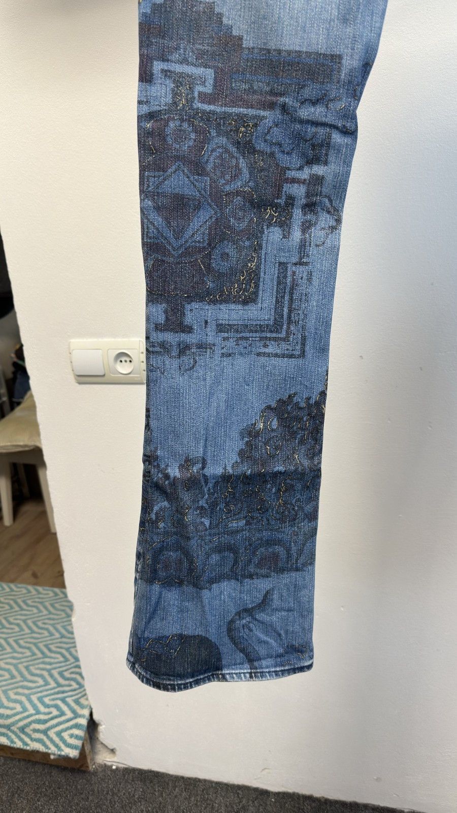 Roberto Cavalli A/W 2003 Roberto Cavalli Asian Fantasies Tattoo Flare Denim Size 25" / US 0 / IT 36 - 7 Thumbnail